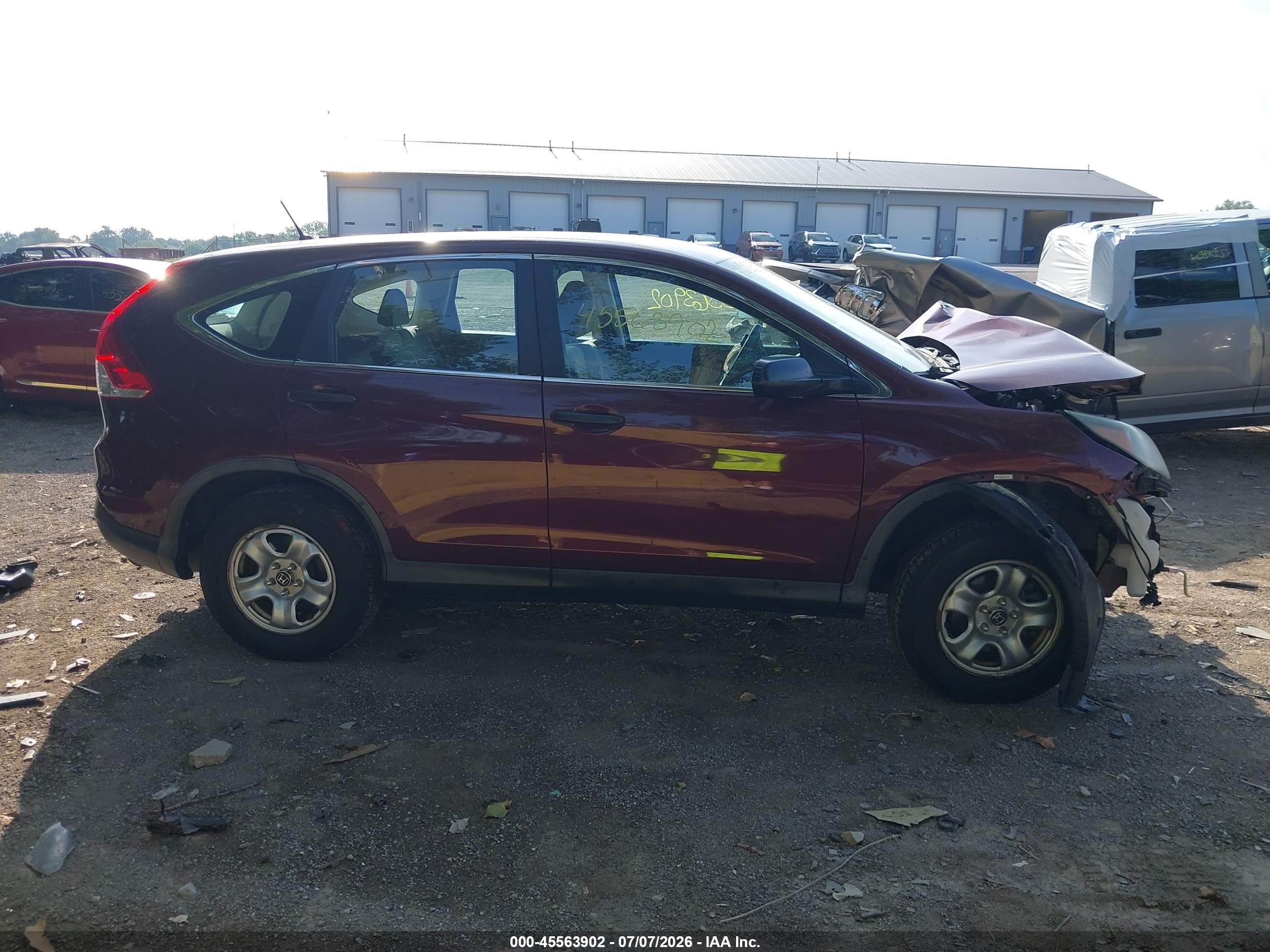 2013 Honda Cr-v Lx Бордовый vin: 5J6RM4H34DL028349