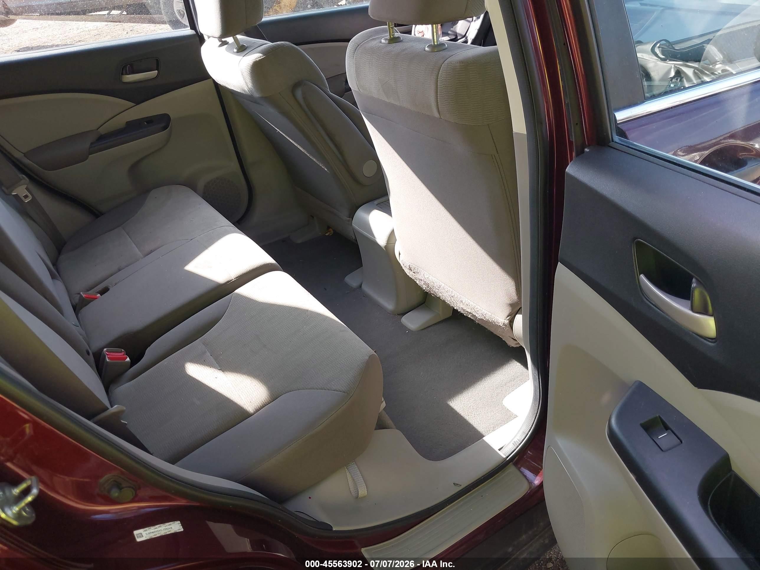 2013 Honda Cr-v Lx Бордовый vin: 5J6RM4H34DL028349