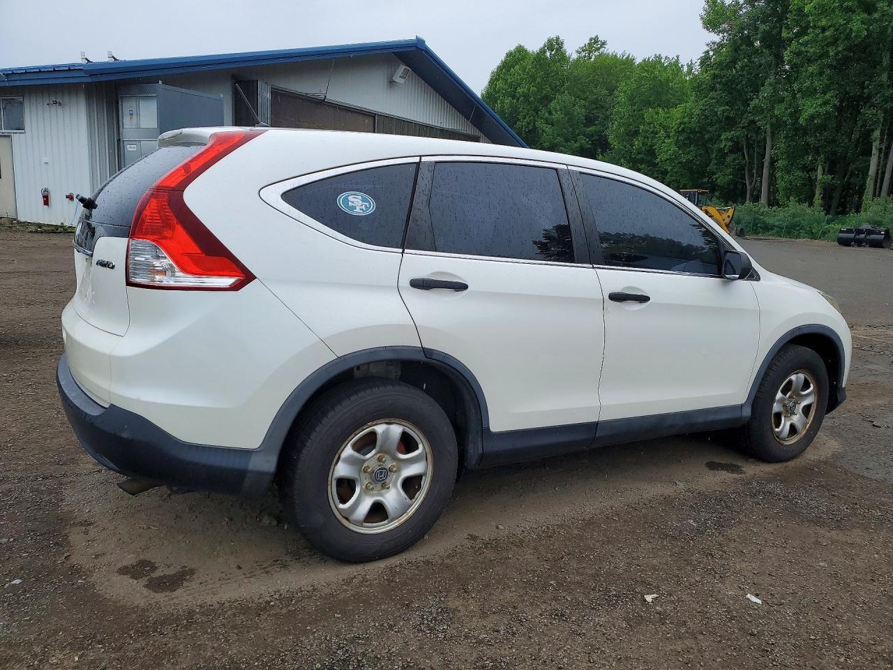 2013 Honda Cr-v Lx White vin: 5J6RM4H34DL040551