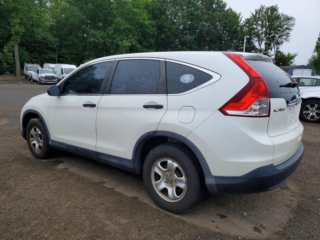 2013 Honda Cr-v Lx White vin: 5J6RM4H34DL040551