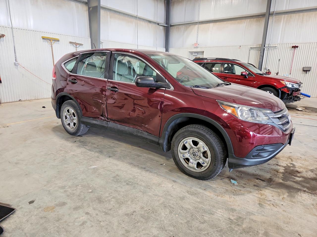 2013 Honda Cr-v Lx Burgundy vin: 5J6RM4H34DL058726