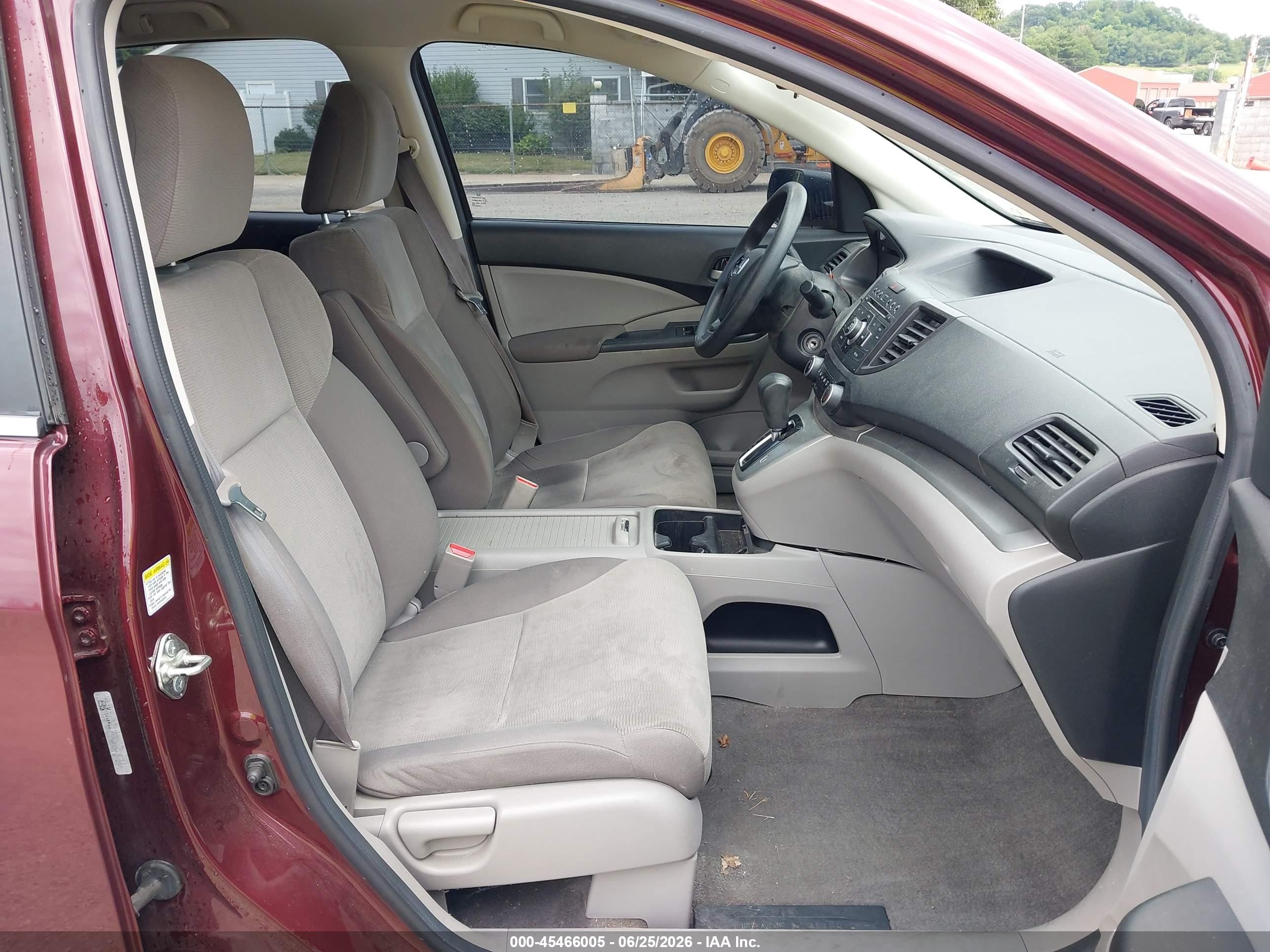 2014 Honda Cr-v Lx Burgundy vin: 5J6RM4H34EL001640