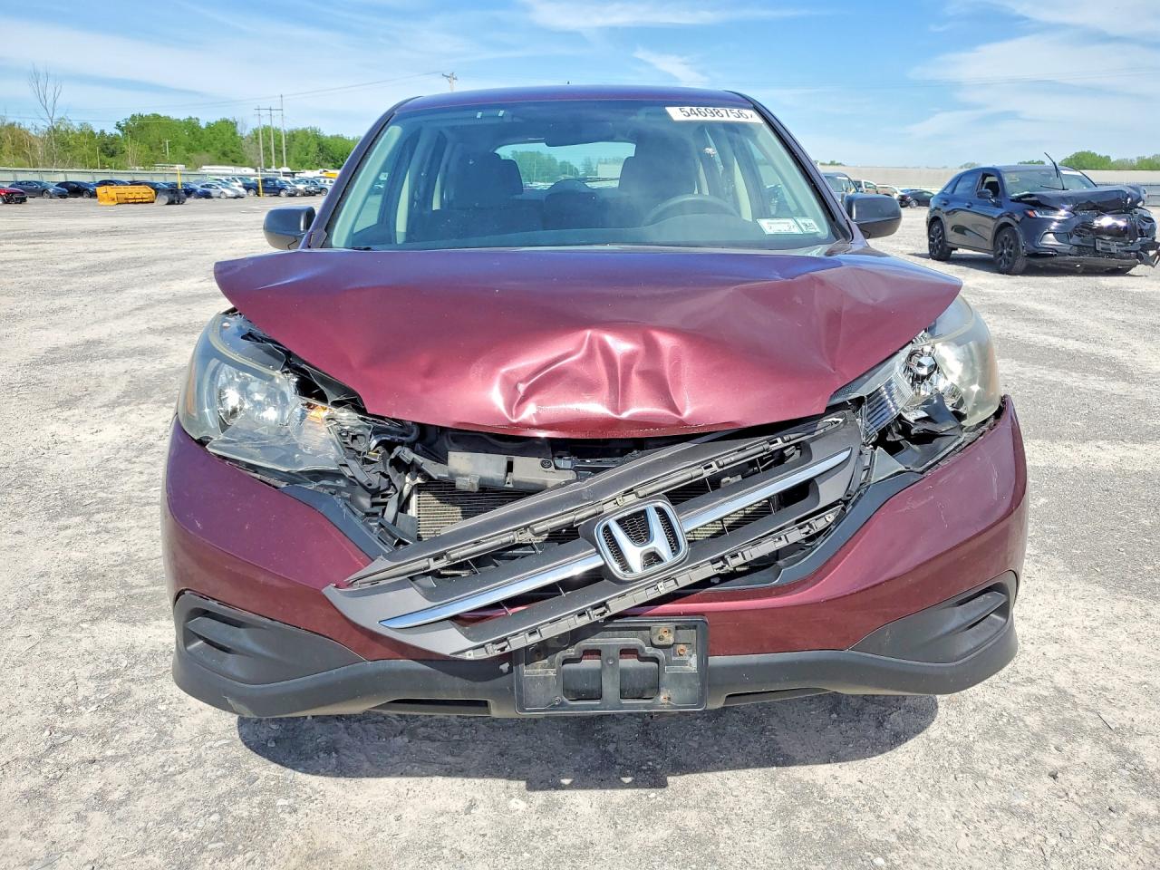2014 Honda Cr-v Lx Maroon vin: 5J6RM4H34EL036386