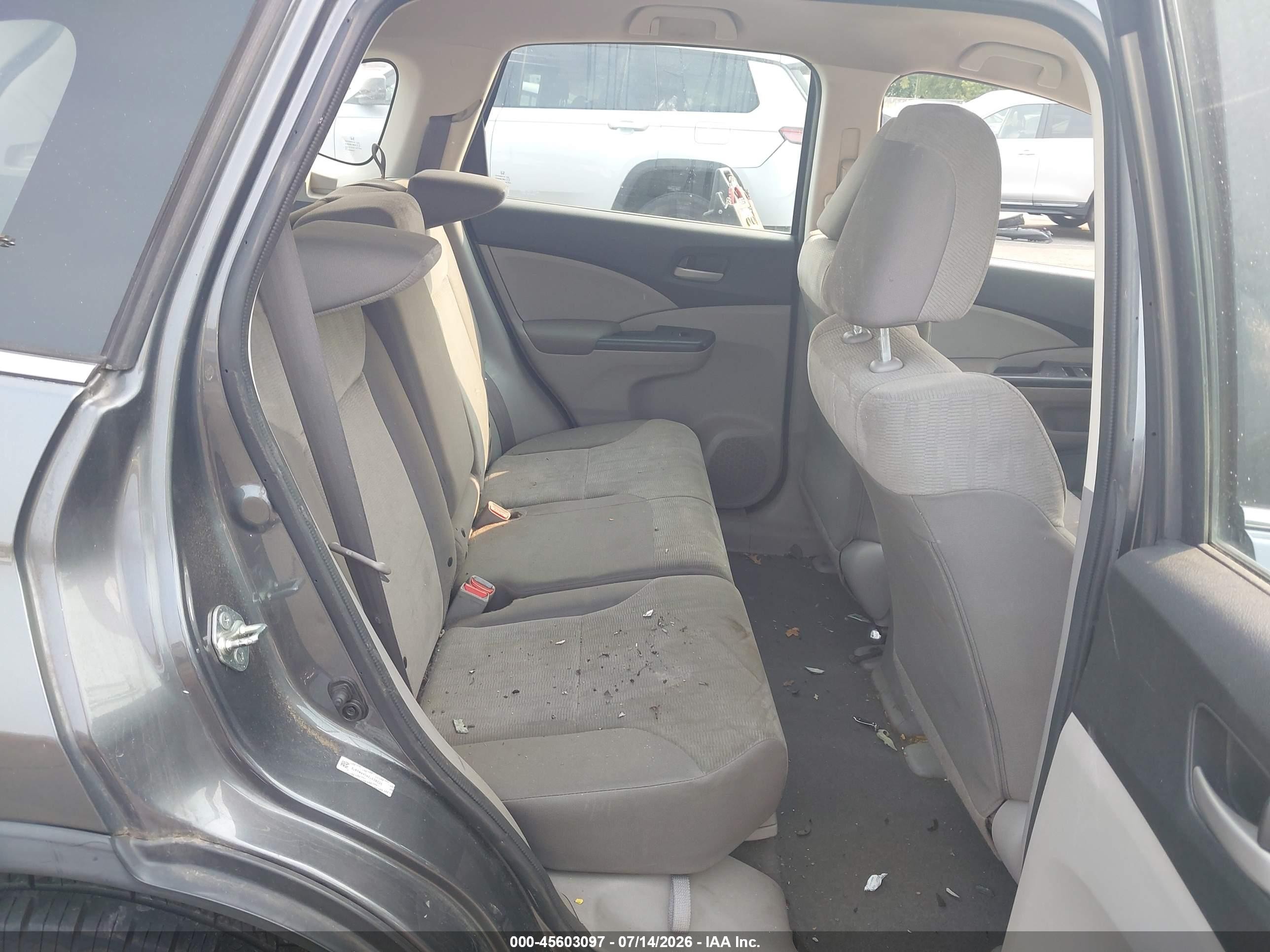 2014 Honda Cr-v Lx Gray vin: 5J6RM4H34EL038025