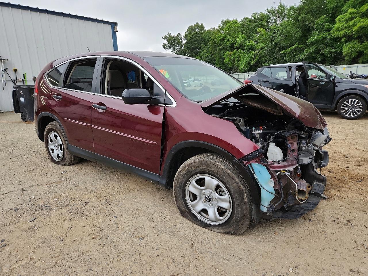 2014 Honda Cr-v Lx Burgundy vin: 5J6RM4H34EL060879