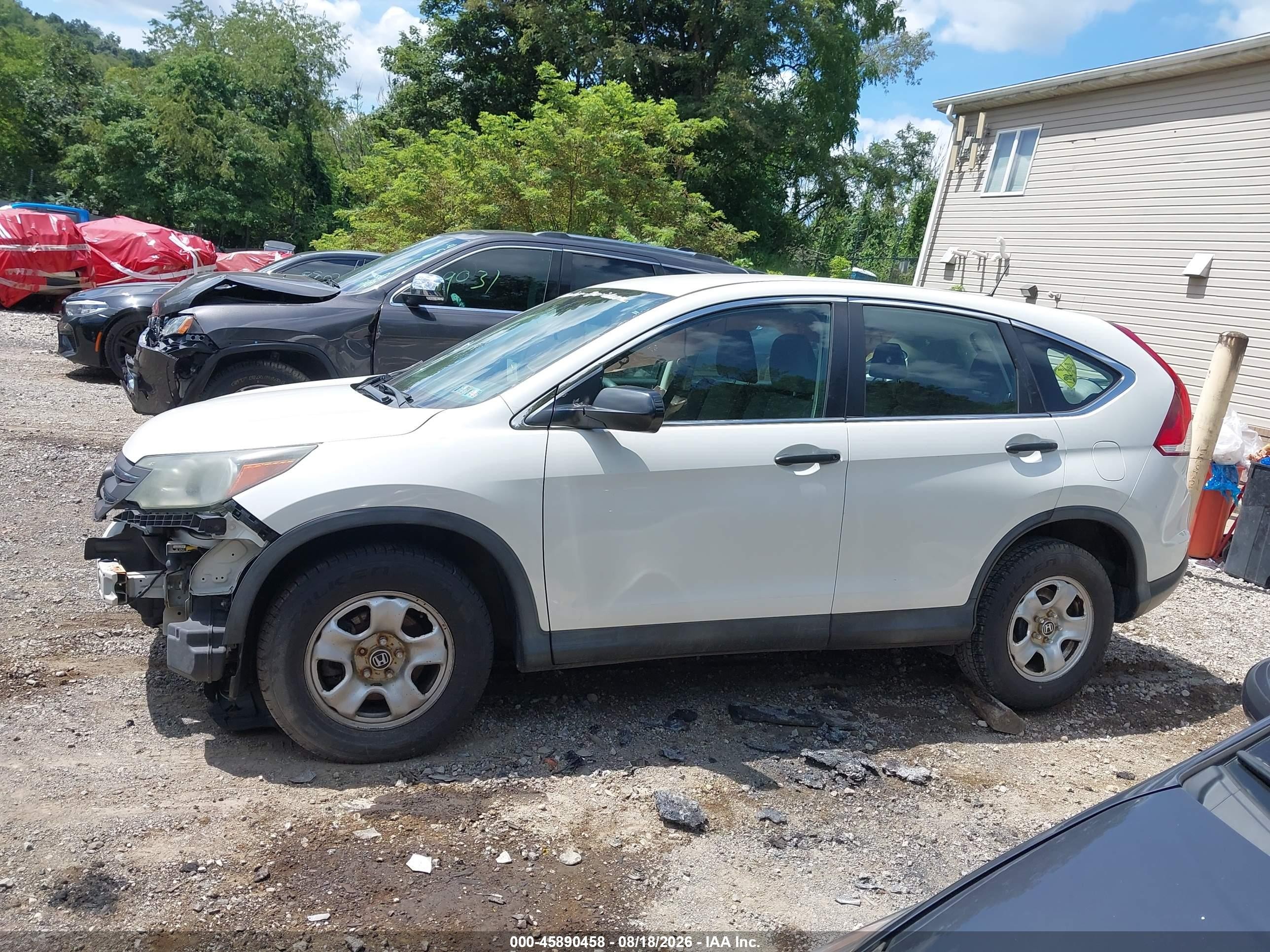 2014 Honda Cr-v Lx White vin: 5J6RM4H34EL062258
