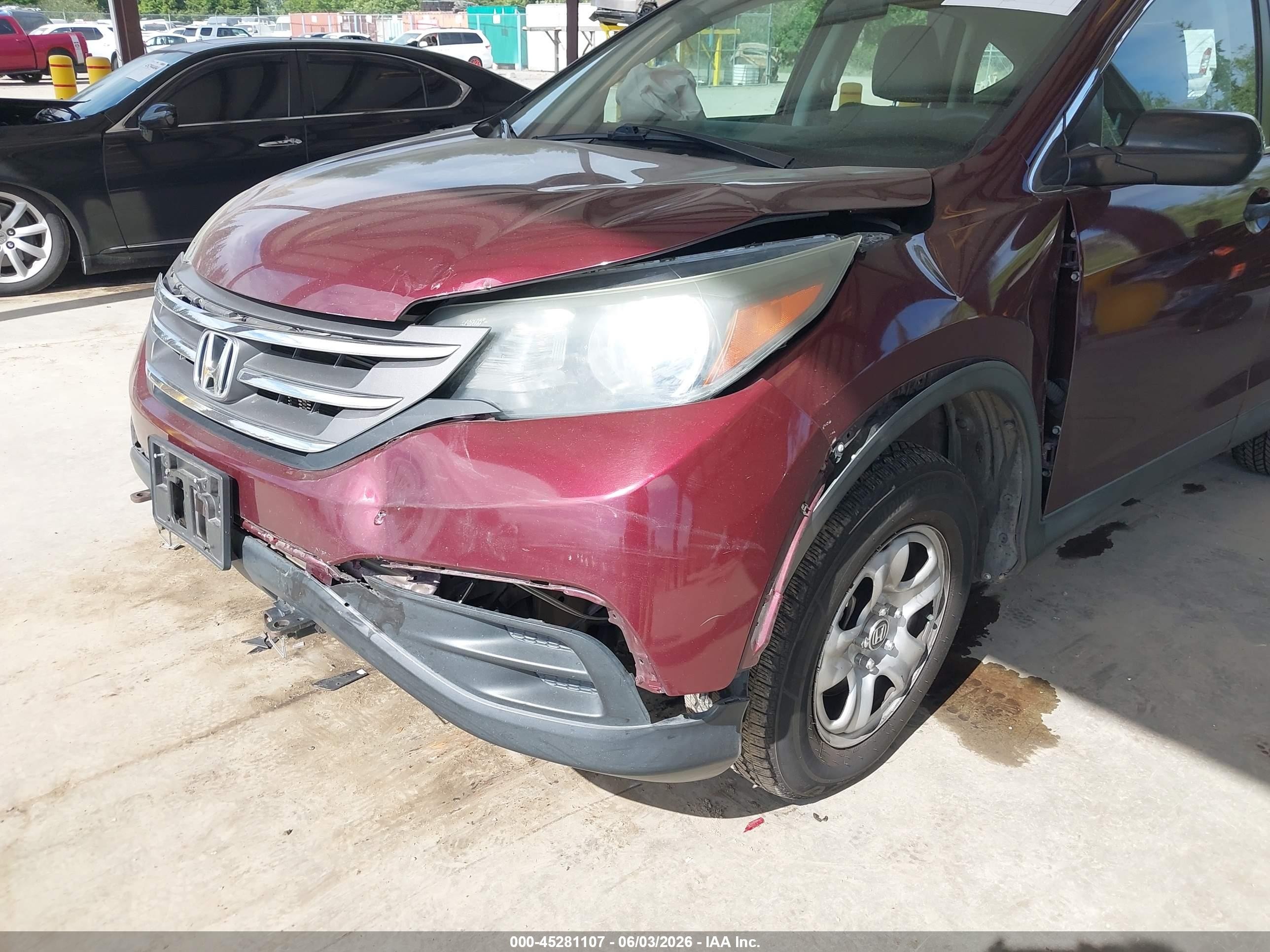 2014 Honda Cr-v Lx Red vin: 5J6RM4H34EL084843