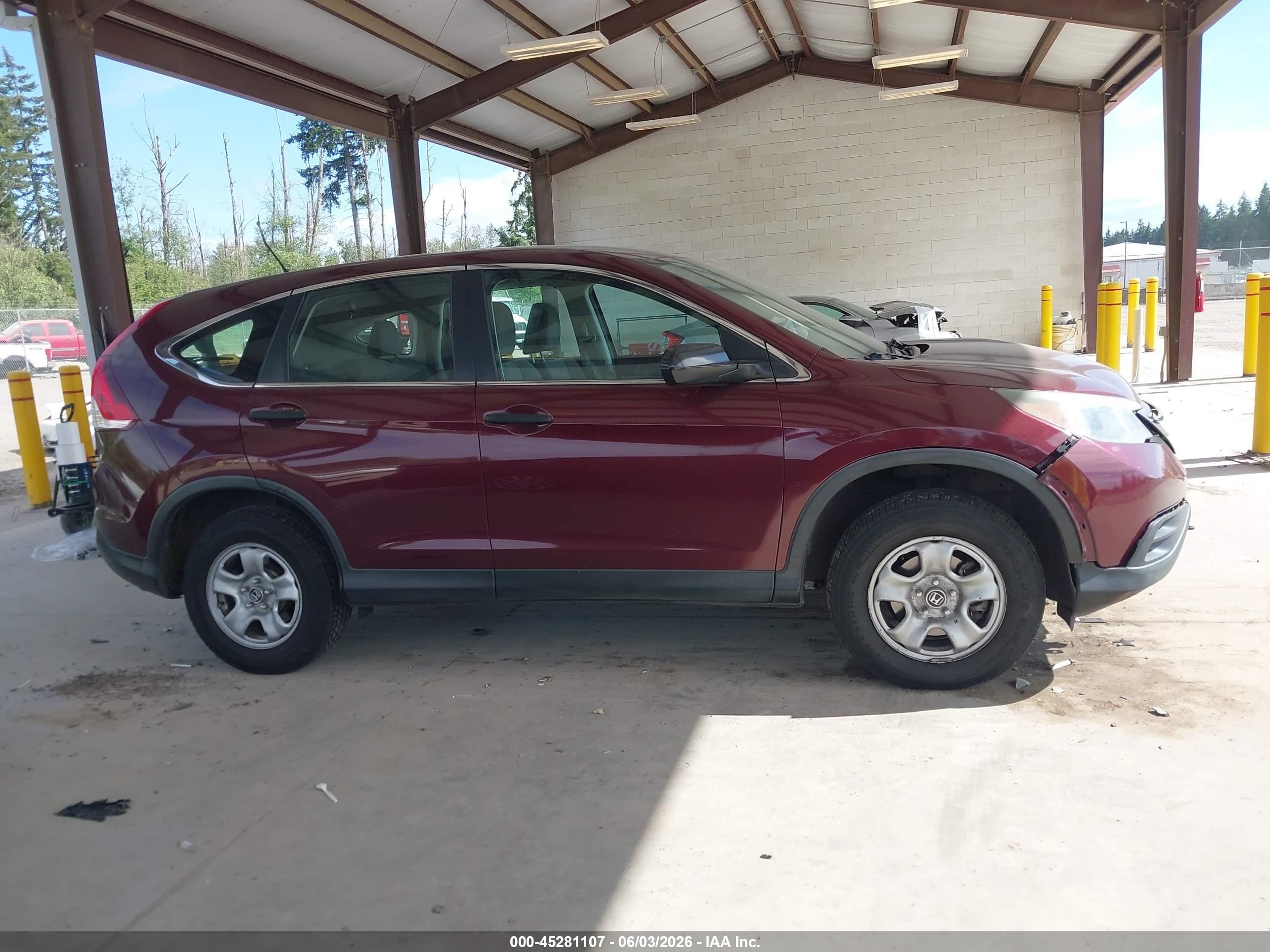 2014 Honda Cr-v Lx Red vin: 5J6RM4H34EL084843