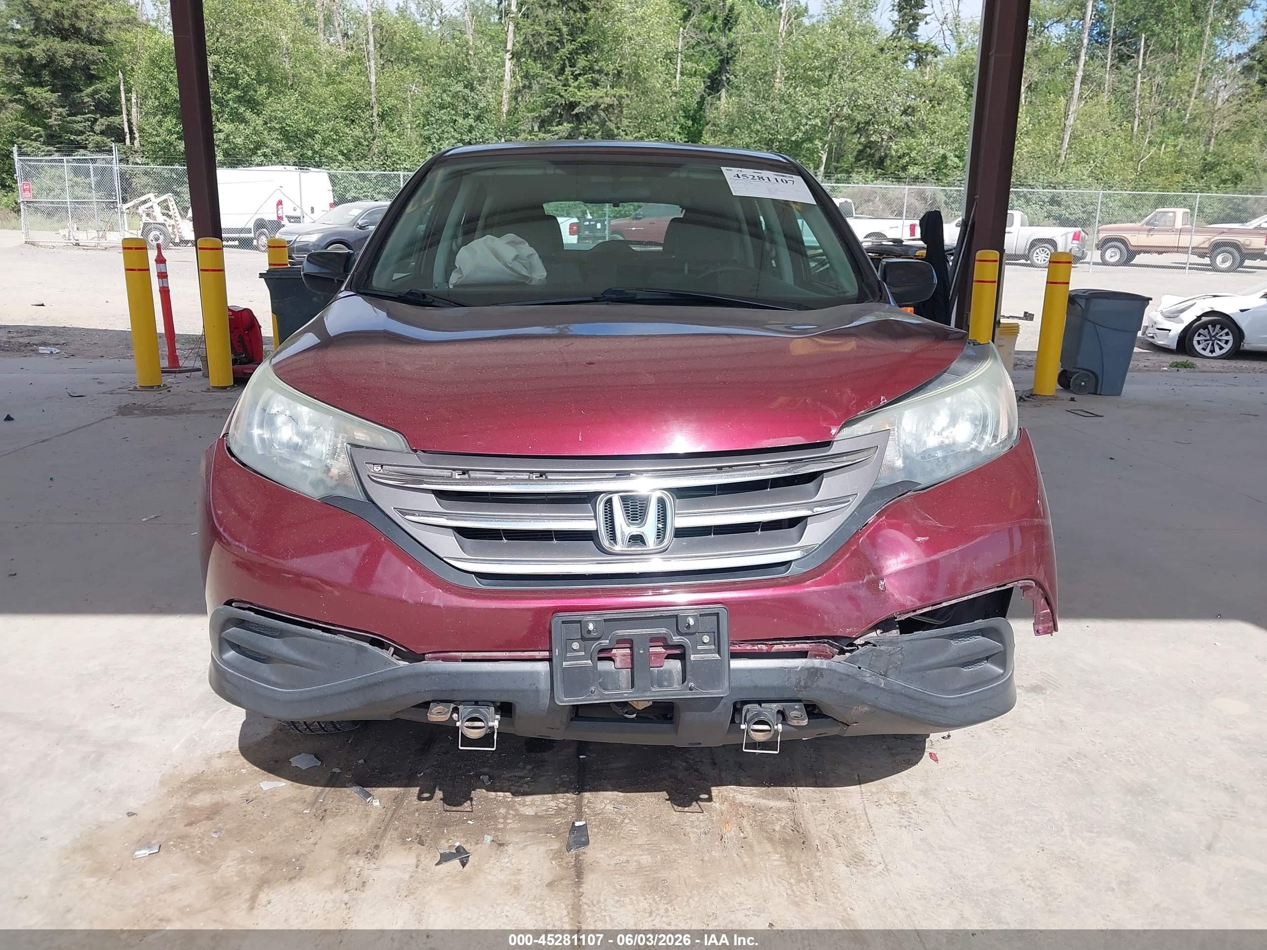 2014 Honda Cr-v Lx Red vin: 5J6RM4H34EL084843