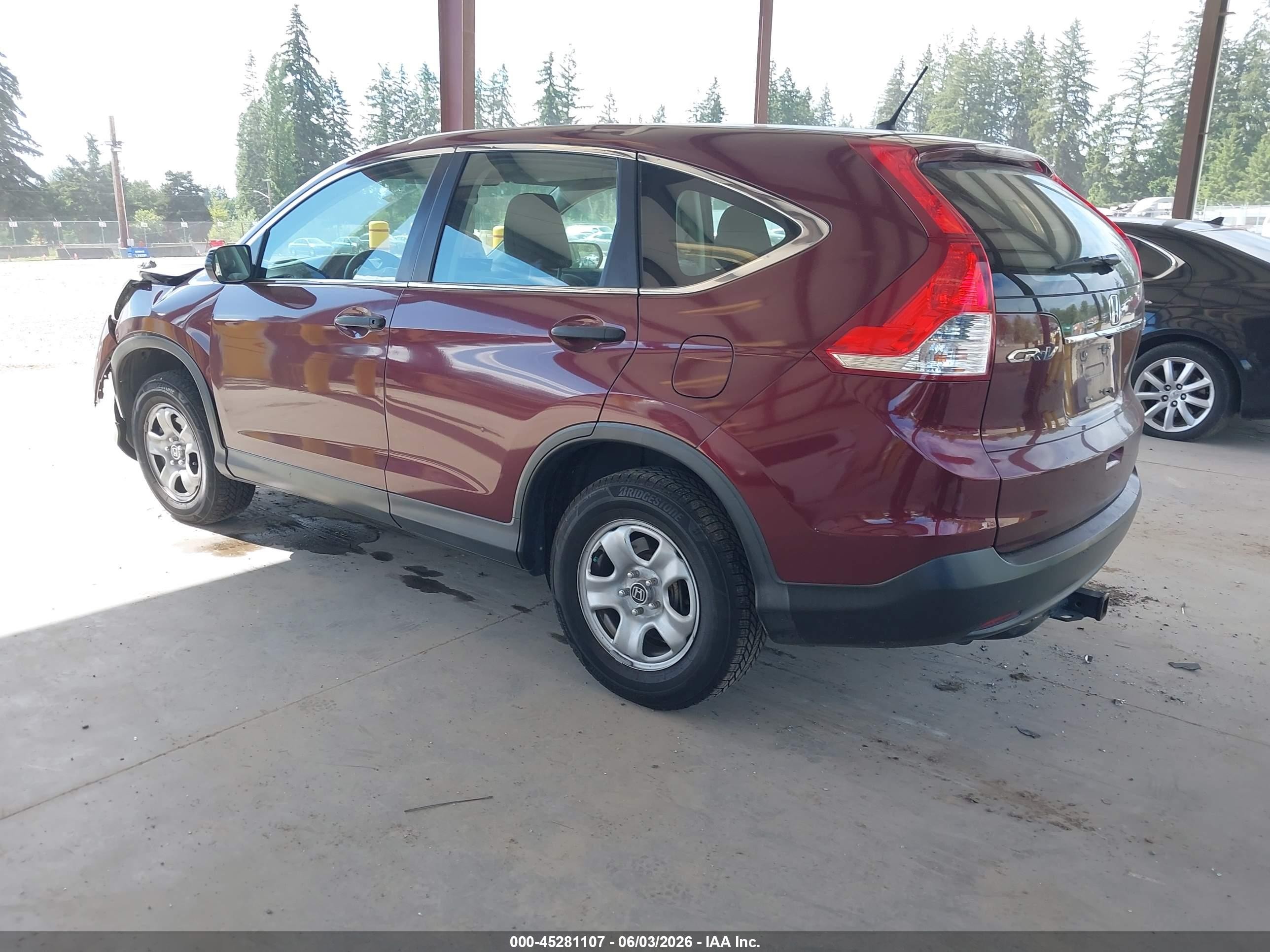 2014 Honda Cr-v Lx Red vin: 5J6RM4H34EL084843