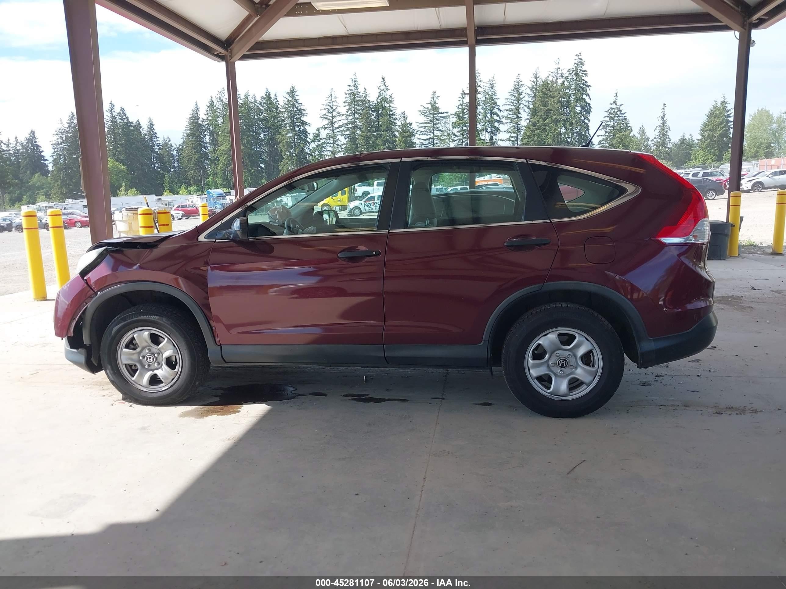 2014 Honda Cr-v Lx Red vin: 5J6RM4H34EL084843