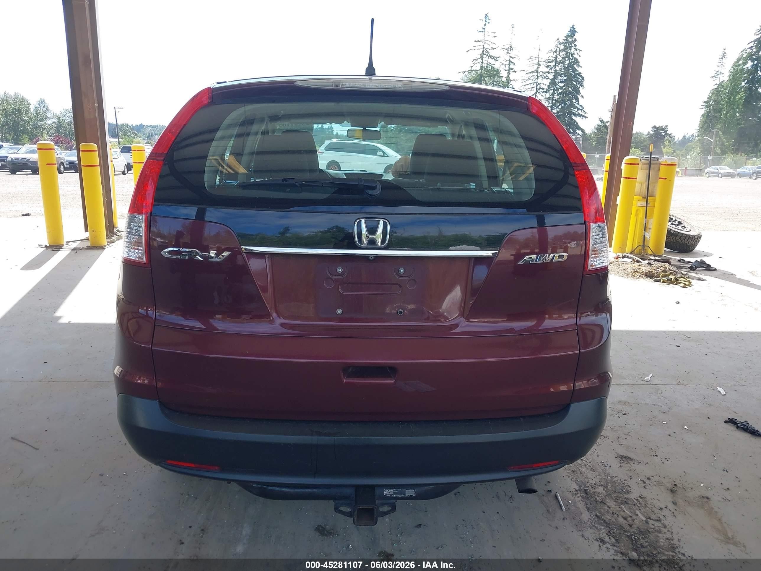 2014 Honda Cr-v Lx Red vin: 5J6RM4H34EL084843