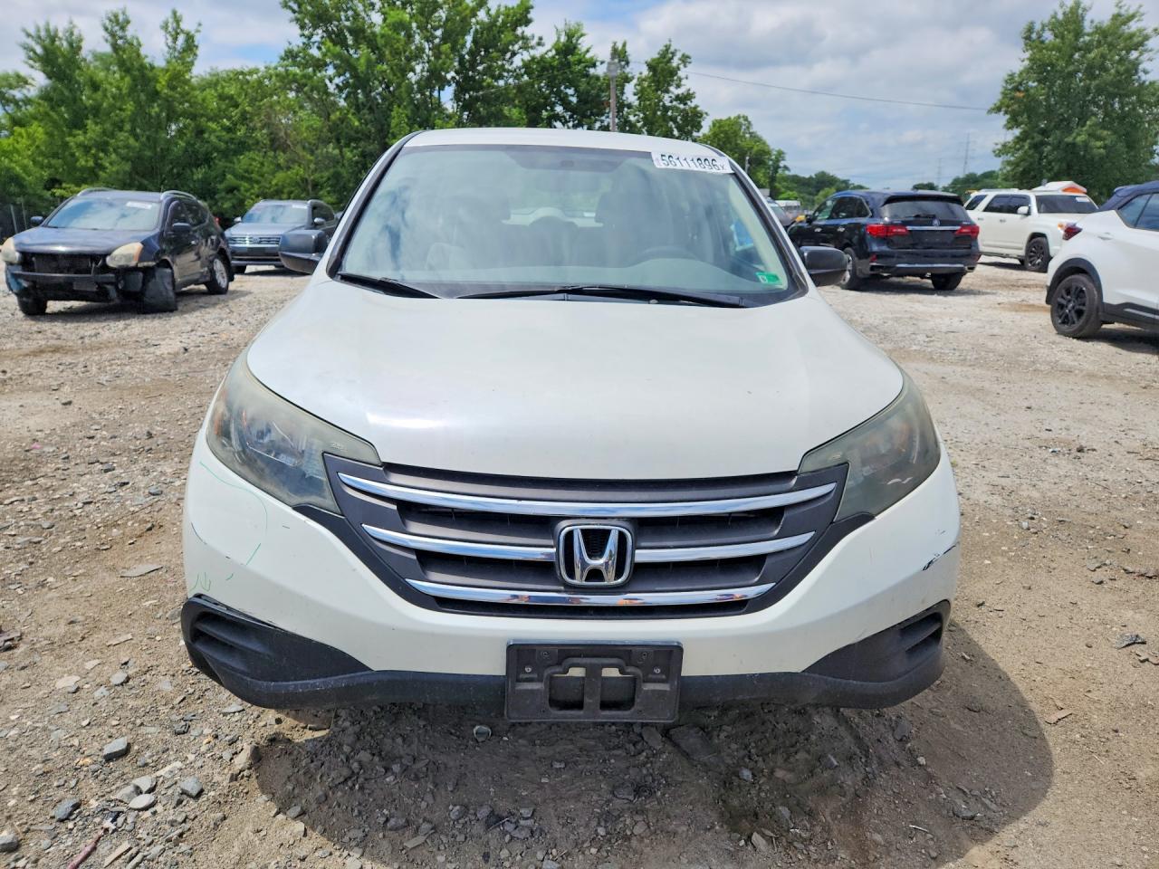 2014 Honda Cr-v Lx White vin: 5J6RM4H34EL110678