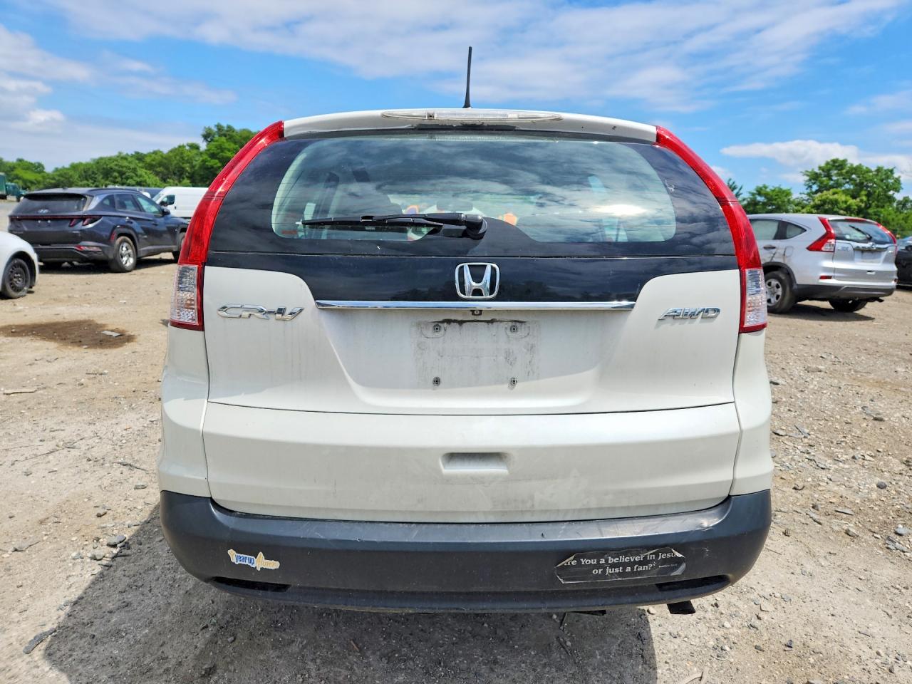 2014 Honda Cr-v Lx White vin: 5J6RM4H34EL110678