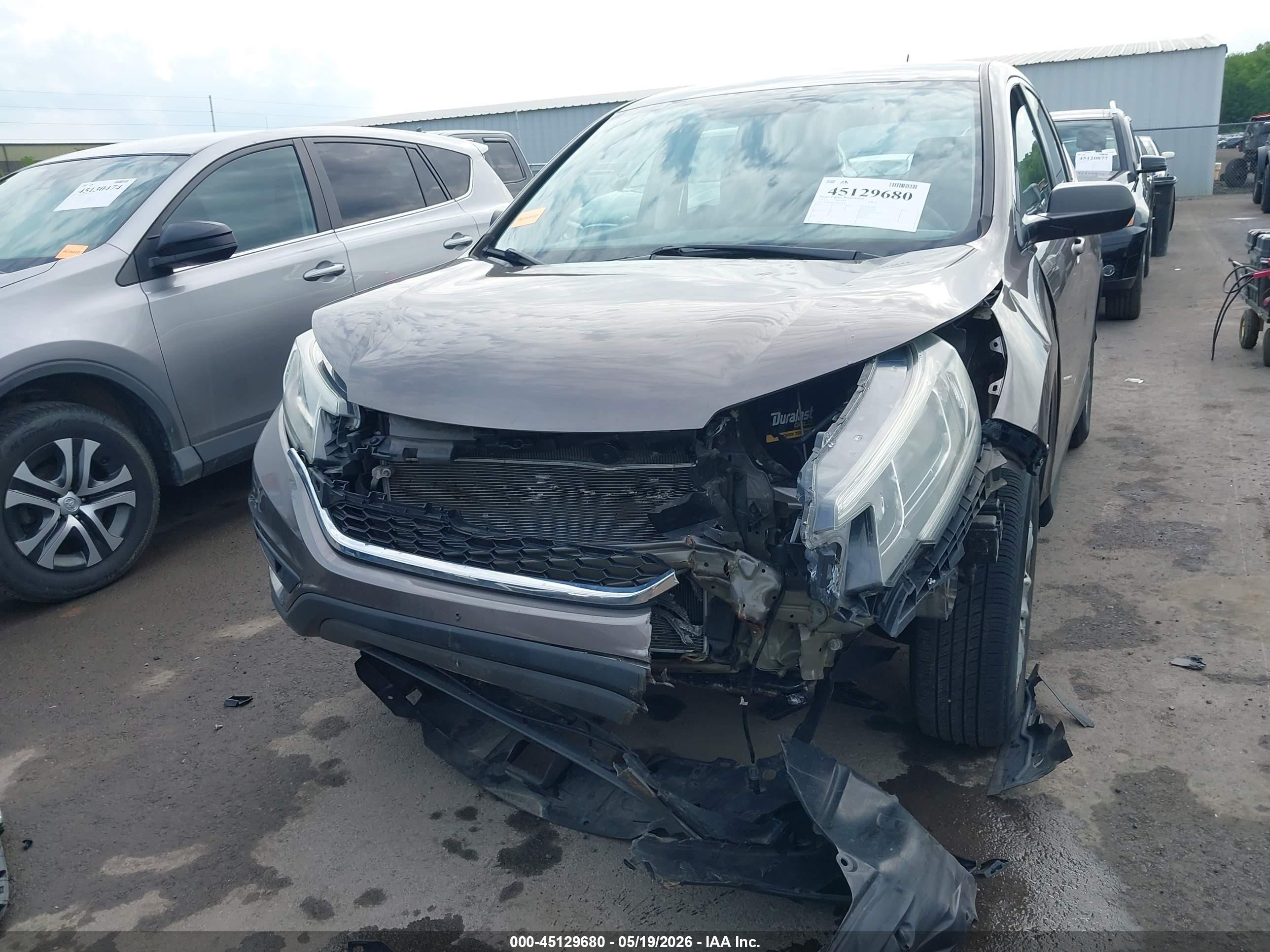 2015 Honda Cr-v Lx Gray vin: 5J6RM4H34FL062049