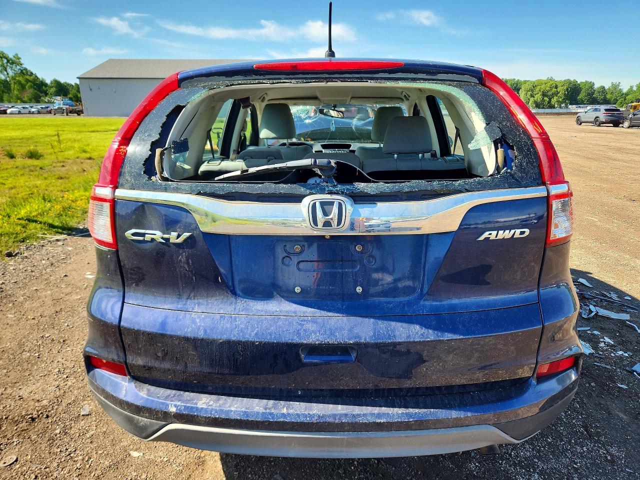 2015 Honda Cr-v Lx Blue vin: 5J6RM4H34FL099893