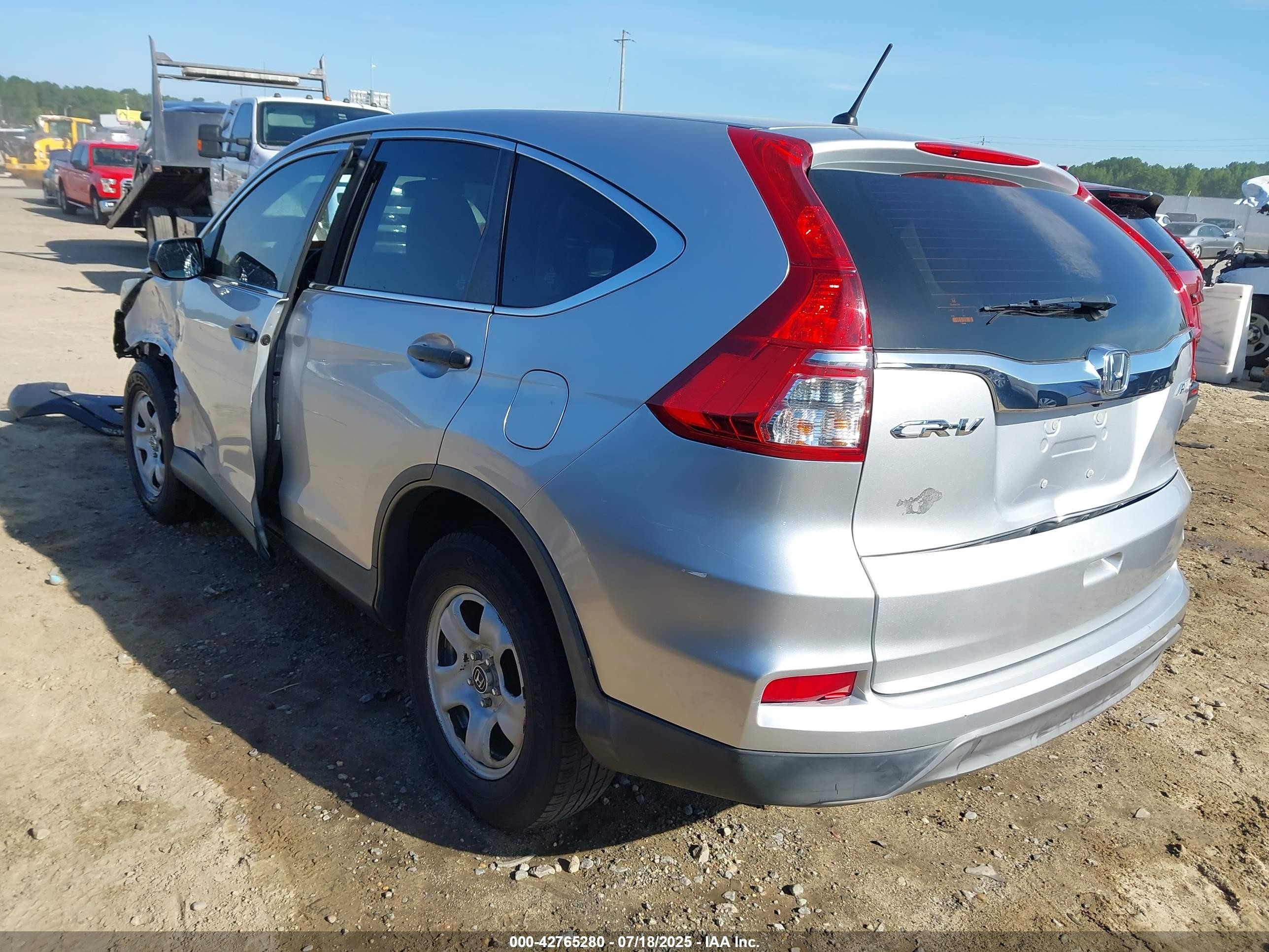 2015 Honda Cr-v Lx Серебряный vin: 5J6RM4H34FL100430