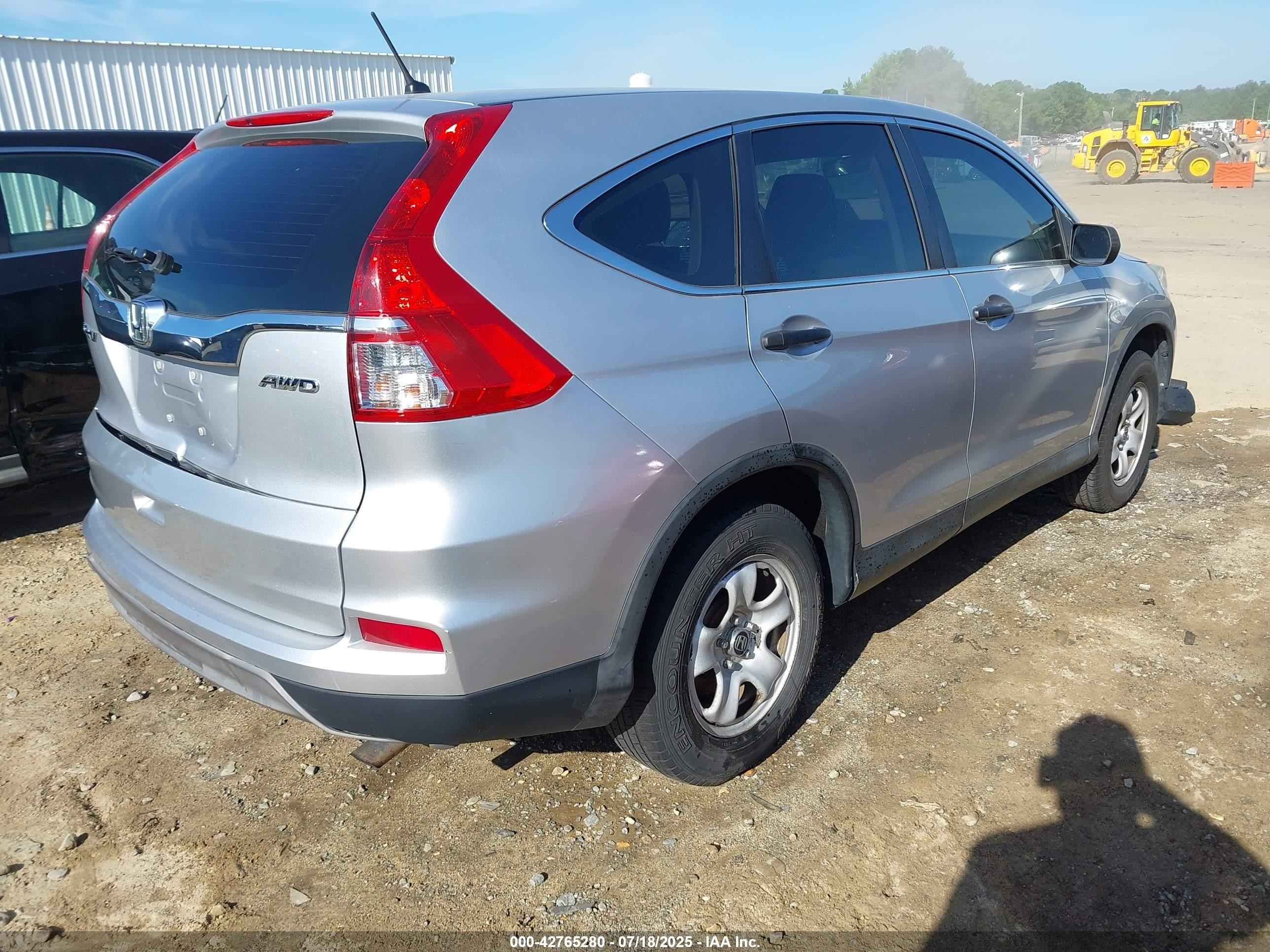 2015 Honda Cr-v Lx Серебряный vin: 5J6RM4H34FL100430