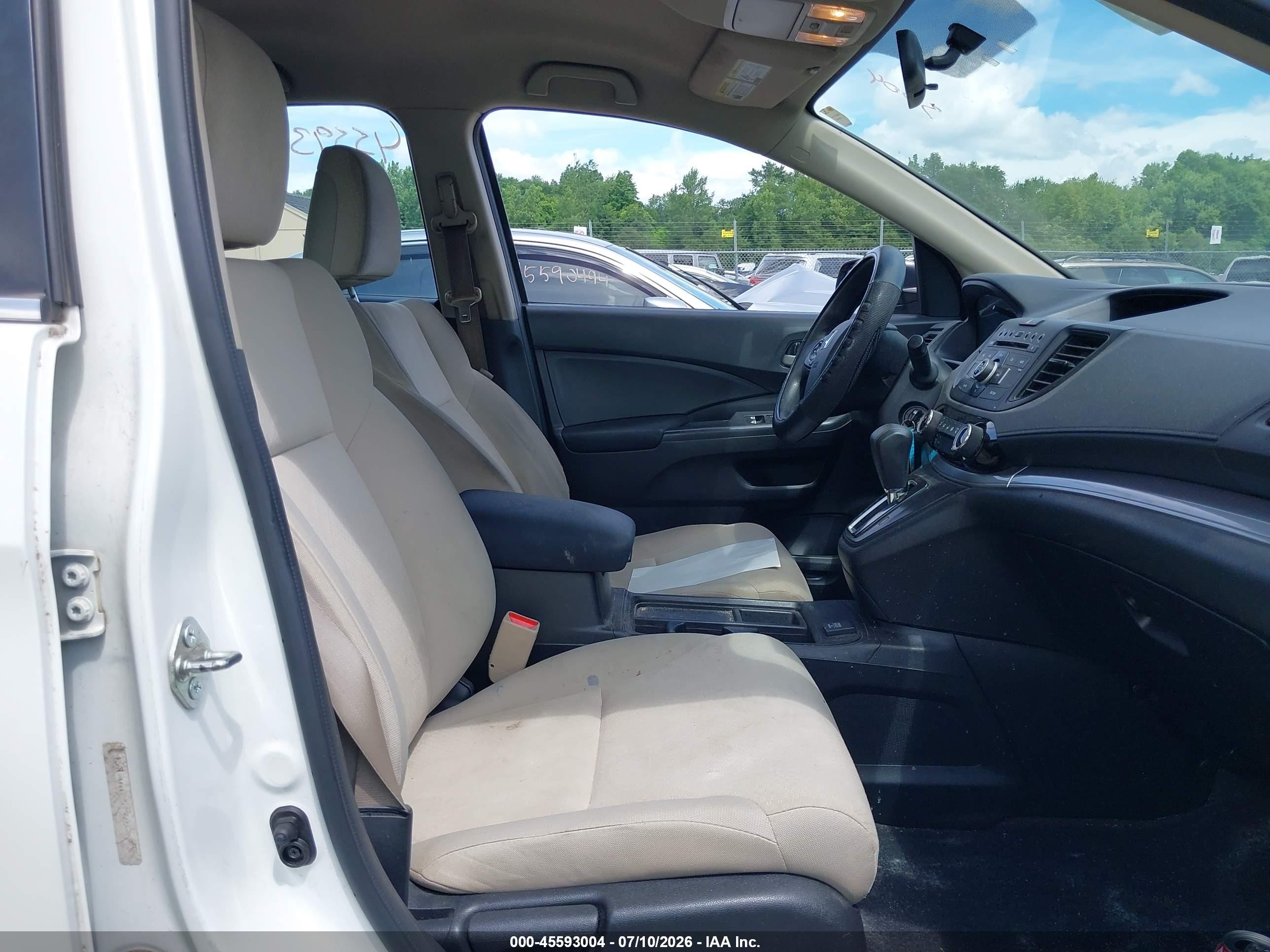 2015 Honda Cr-v Lx White vin: 5J6RM4H34FL116899