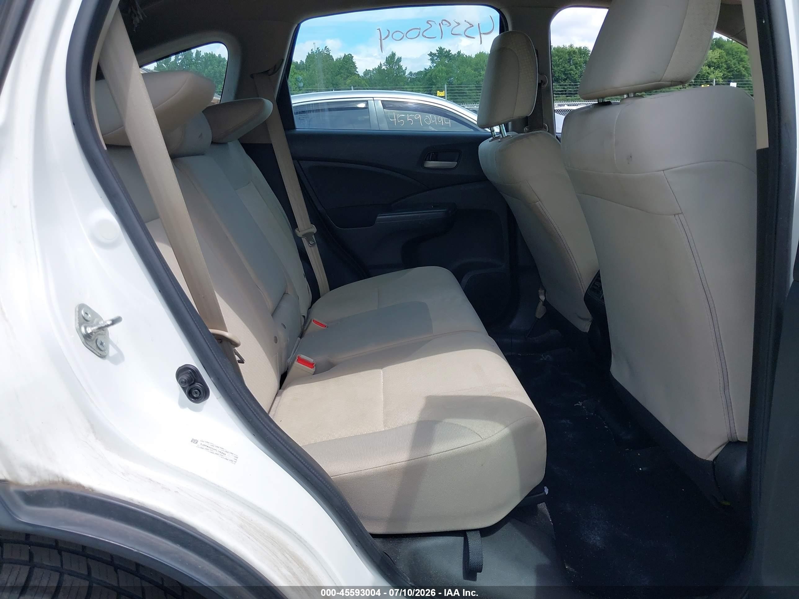 2015 Honda Cr-v Lx White vin: 5J6RM4H34FL116899