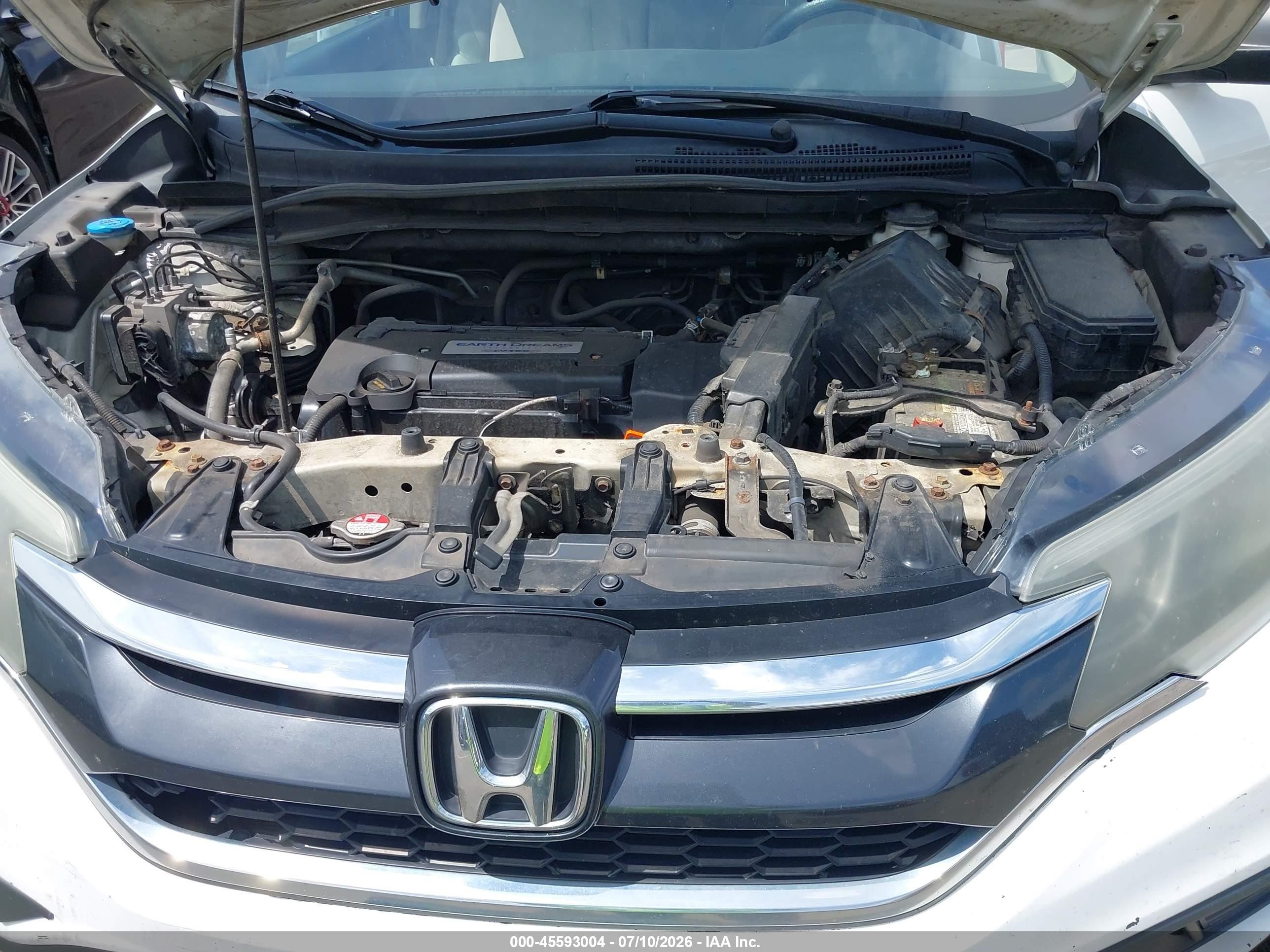 2015 Honda Cr-v Lx White vin: 5J6RM4H34FL116899