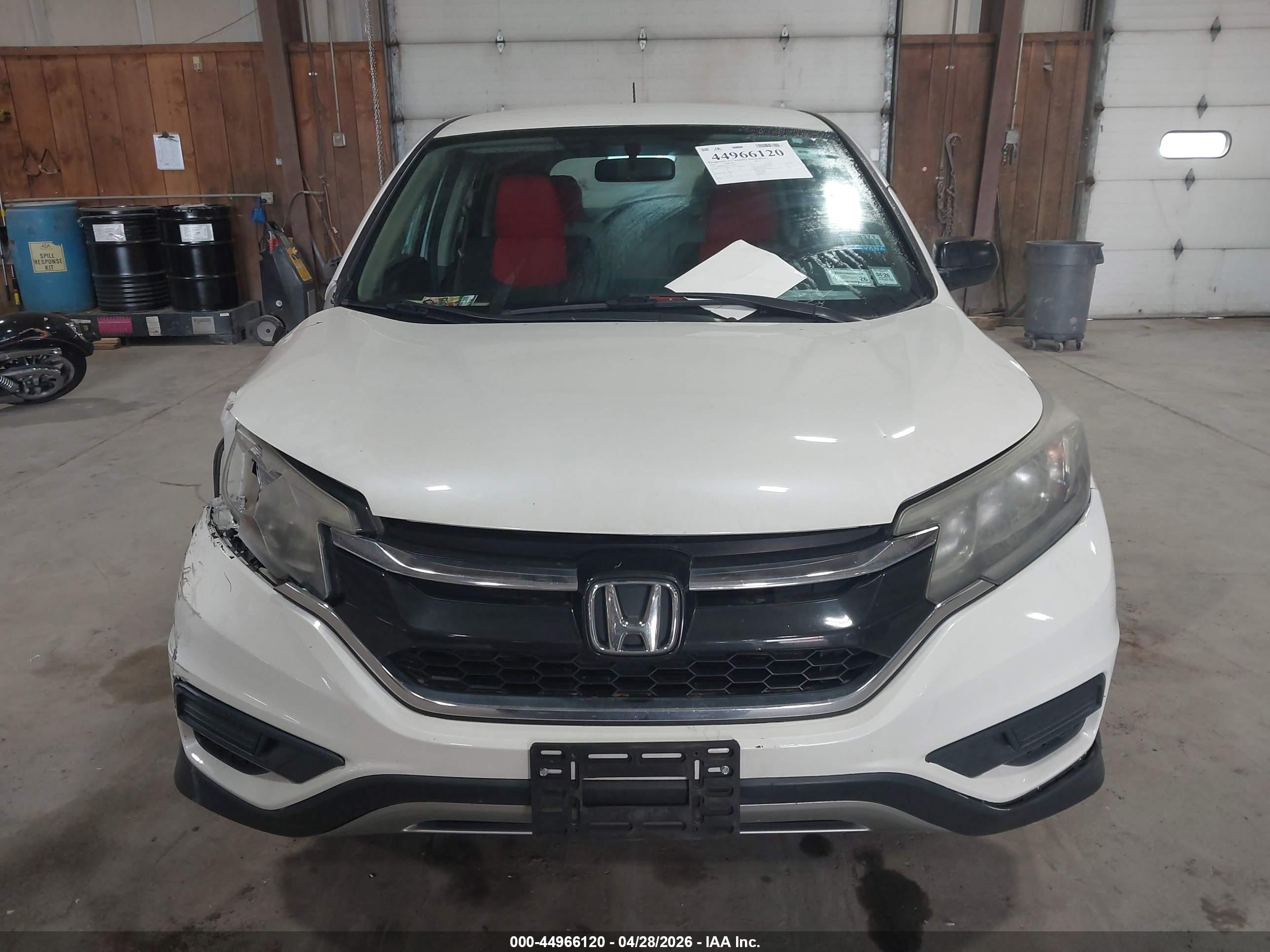 2015 Honda Cr-v Lx White vin: 5J6RM4H34FL127644