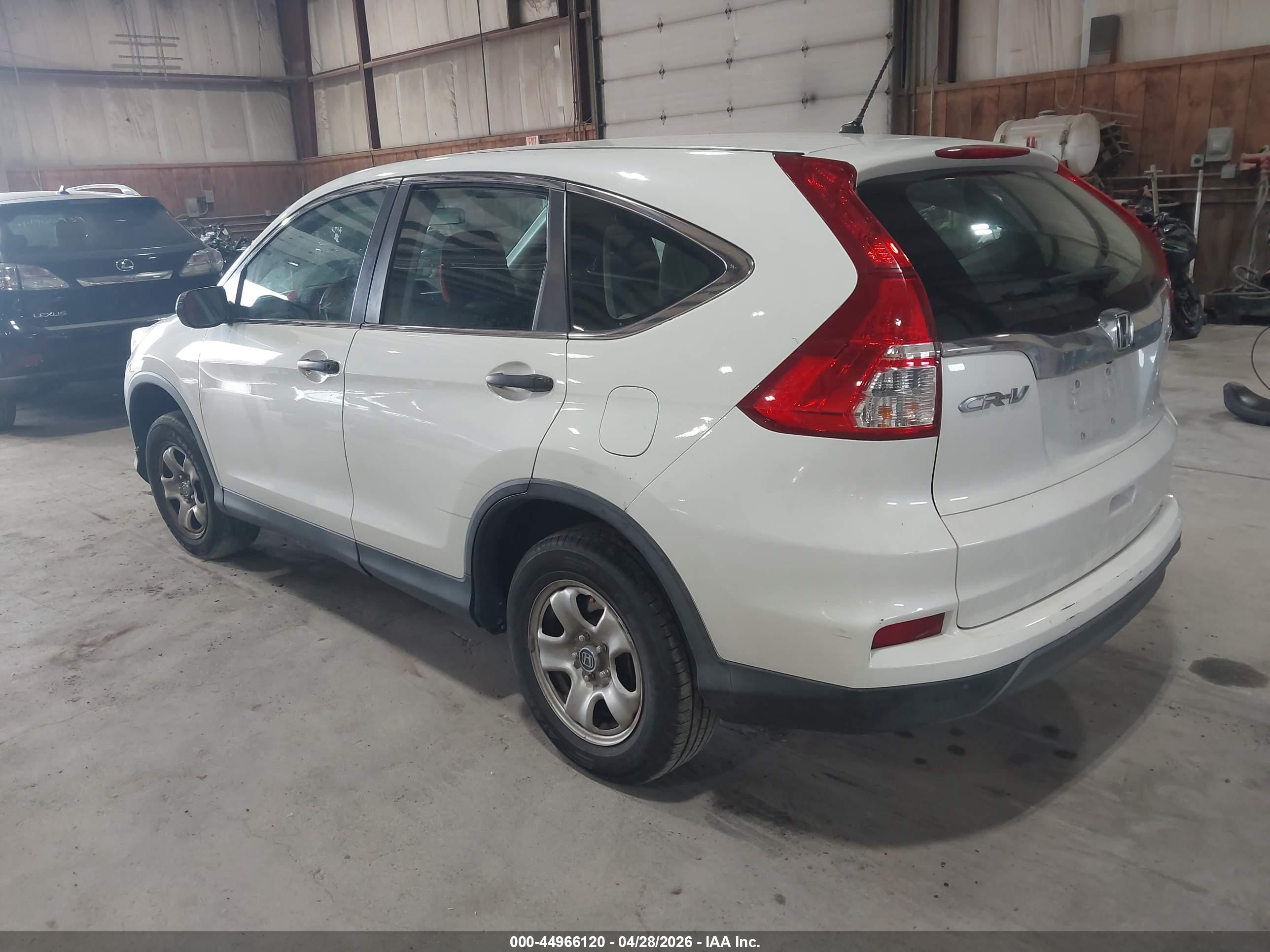 2015 Honda Cr-v Lx White vin: 5J6RM4H34FL127644