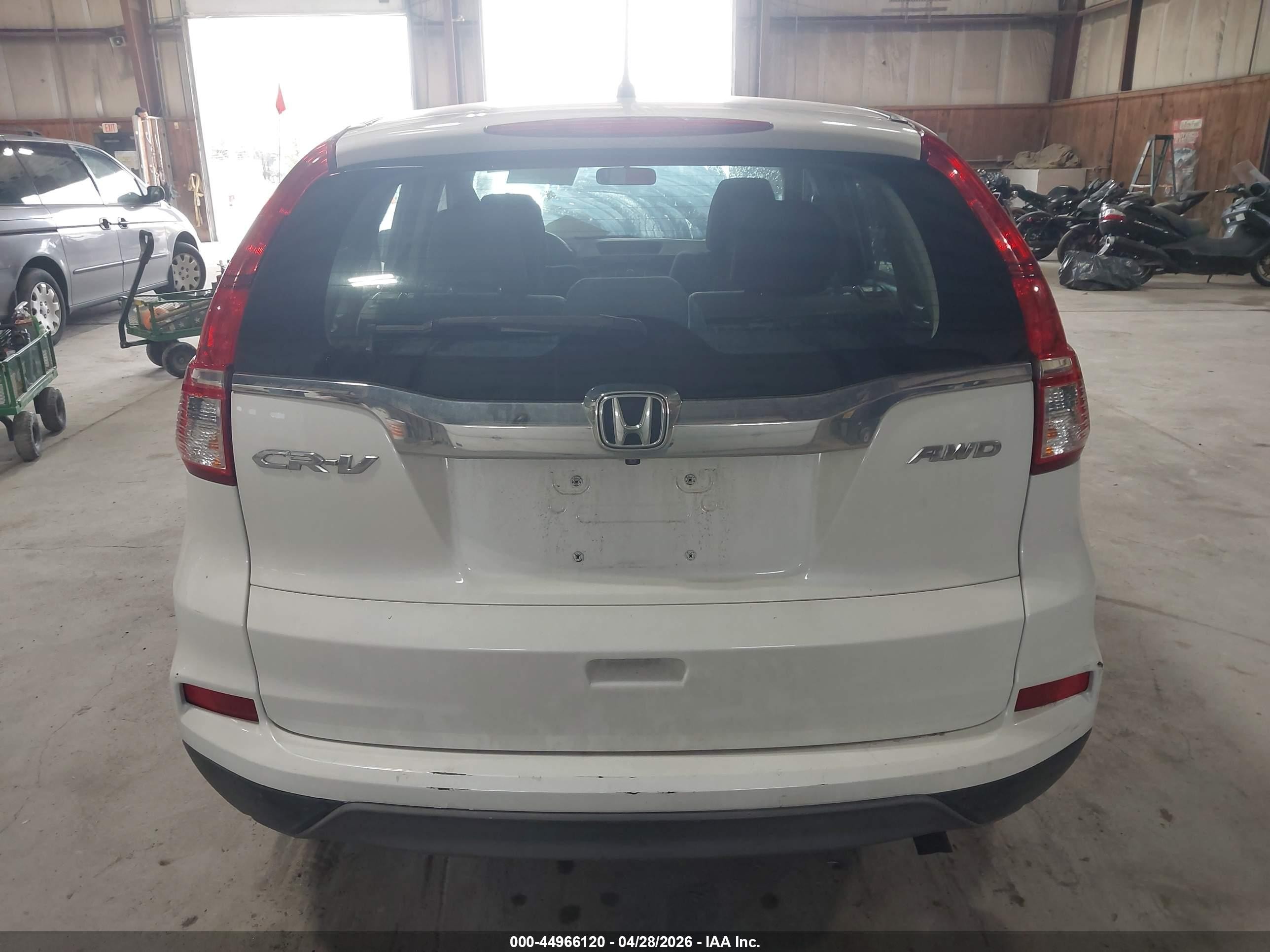2015 Honda Cr-v Lx White vin: 5J6RM4H34FL127644