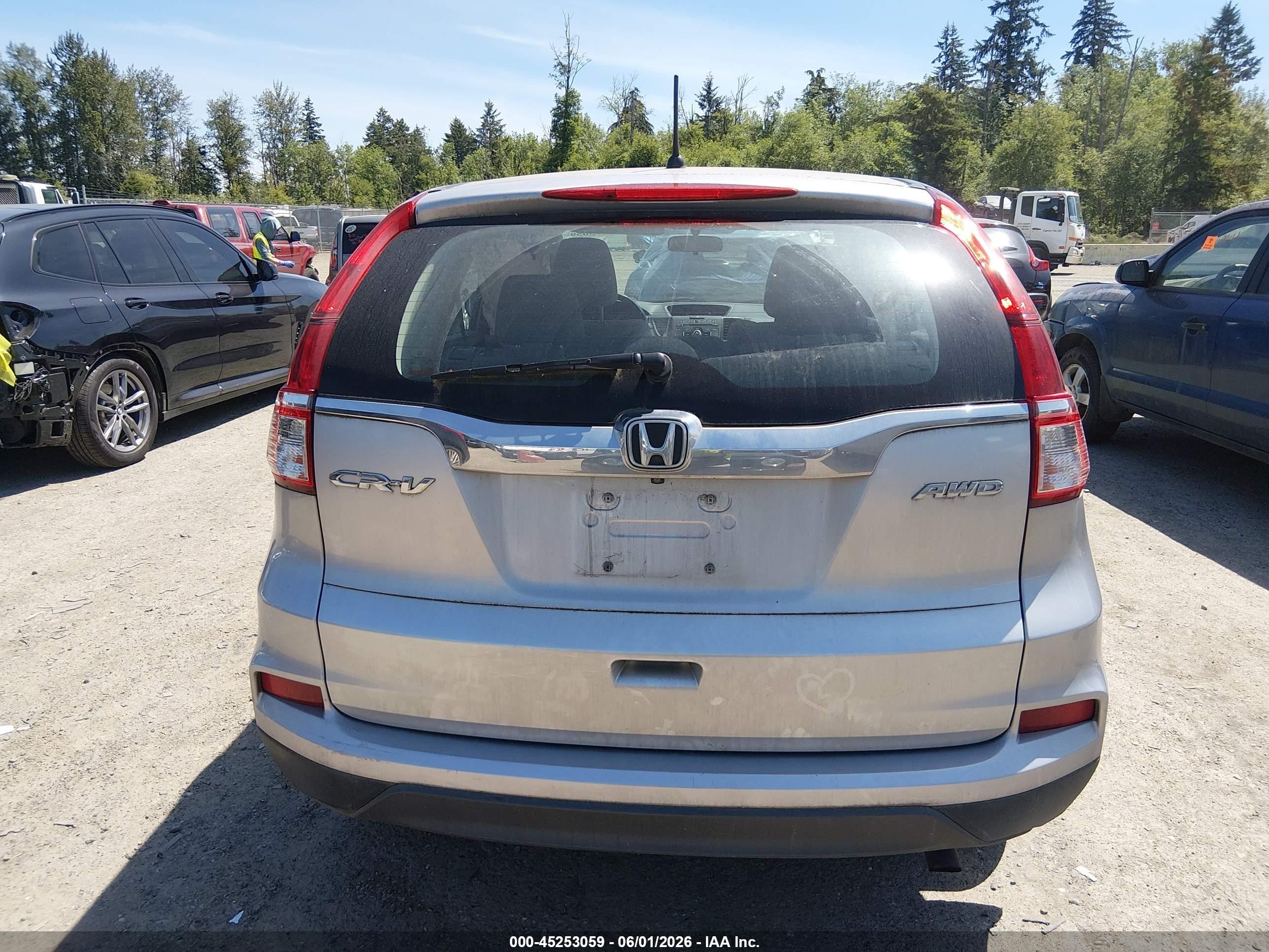 2016 Honda Cr-v Lx Silver vin: 5J6RM4H34GL049805