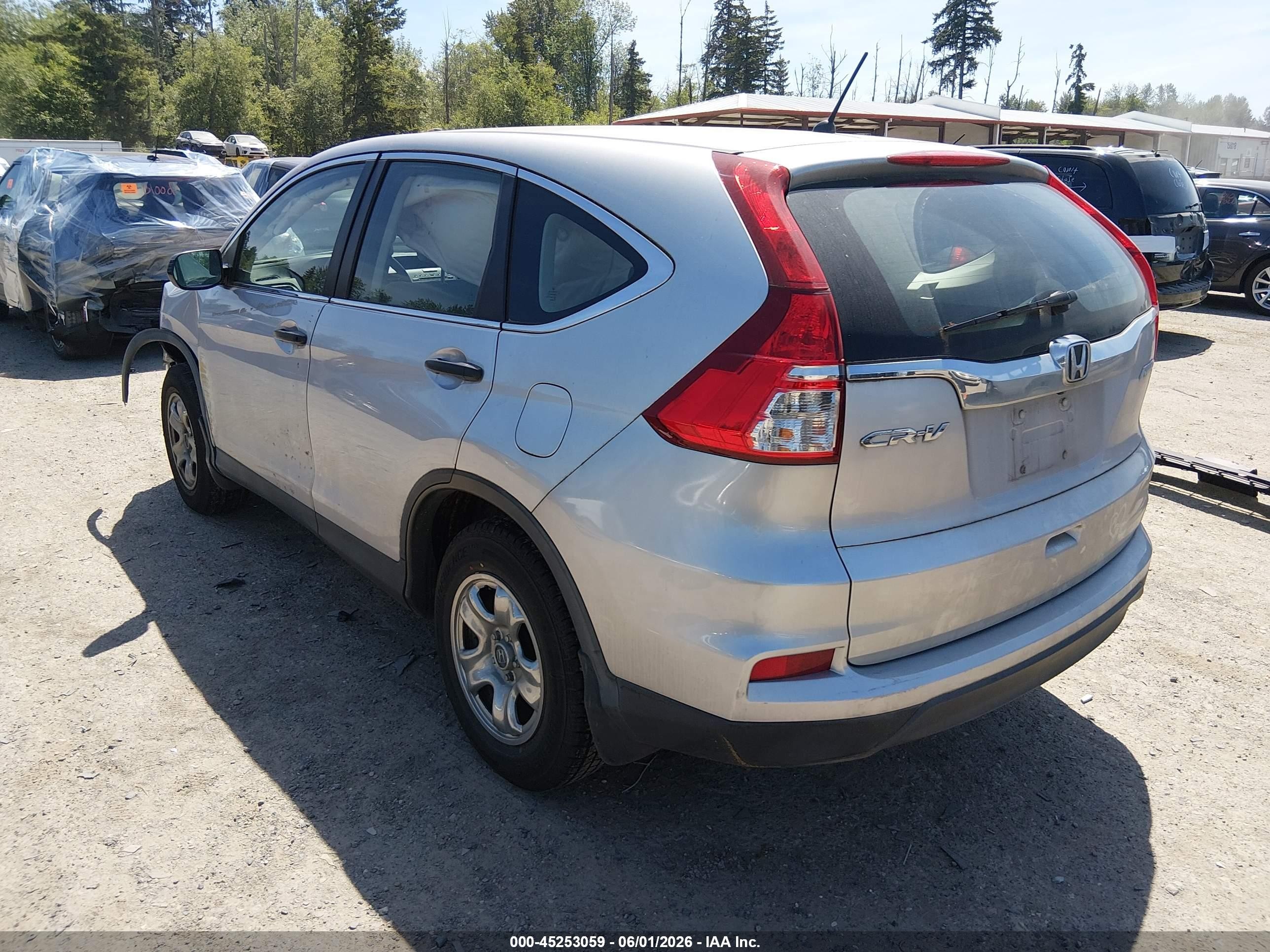 2016 Honda Cr-v Lx Silver vin: 5J6RM4H34GL049805
