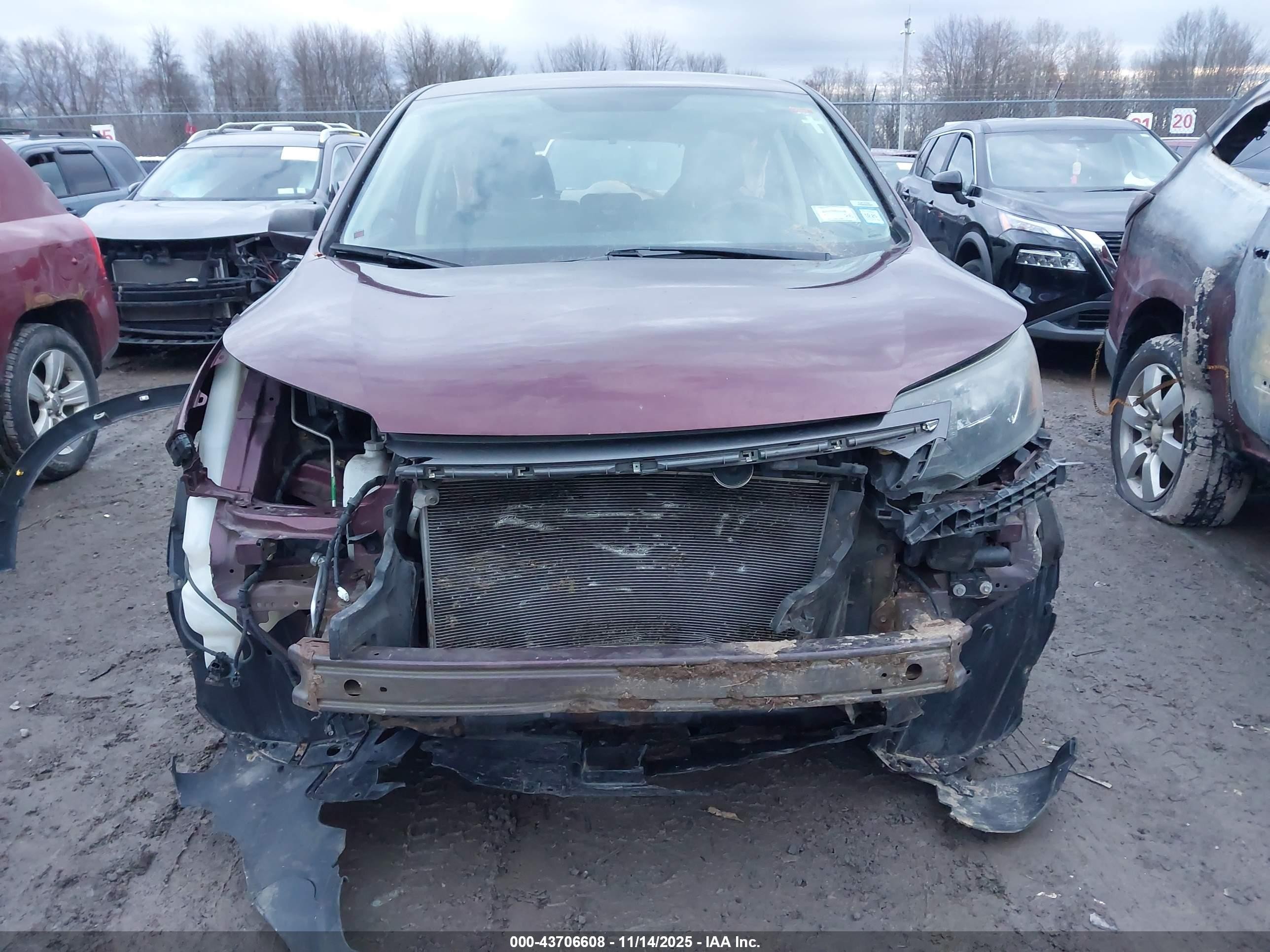 2012 Honda Cr-v Lx Maroon vin: 5J6RM4H35CL072777