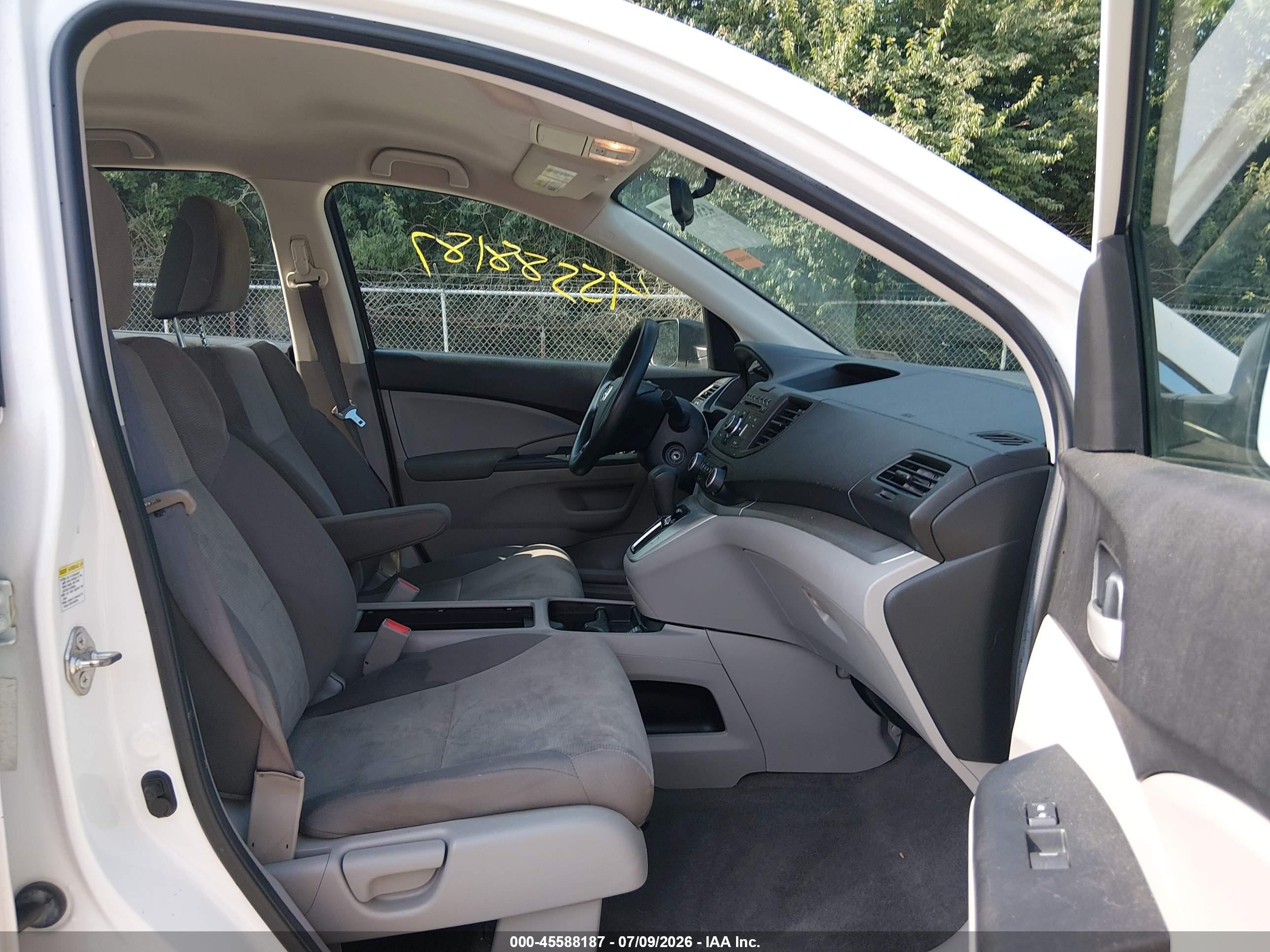2013 Honda Cr-v Lx White vin: 5J6RM4H35DL040722