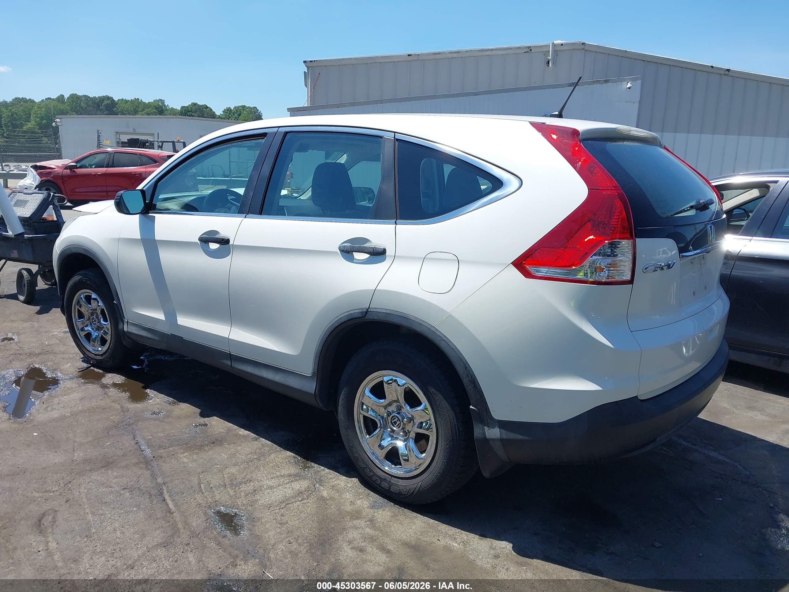 2013 Honda Cr-v Lx White vin: 5J6RM4H35DL046553