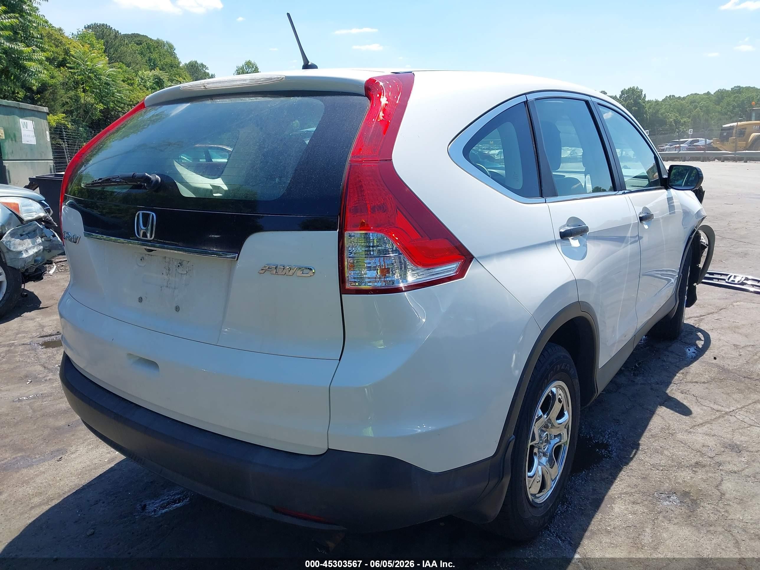 2013 Honda Cr-v Lx White vin: 5J6RM4H35DL046553
