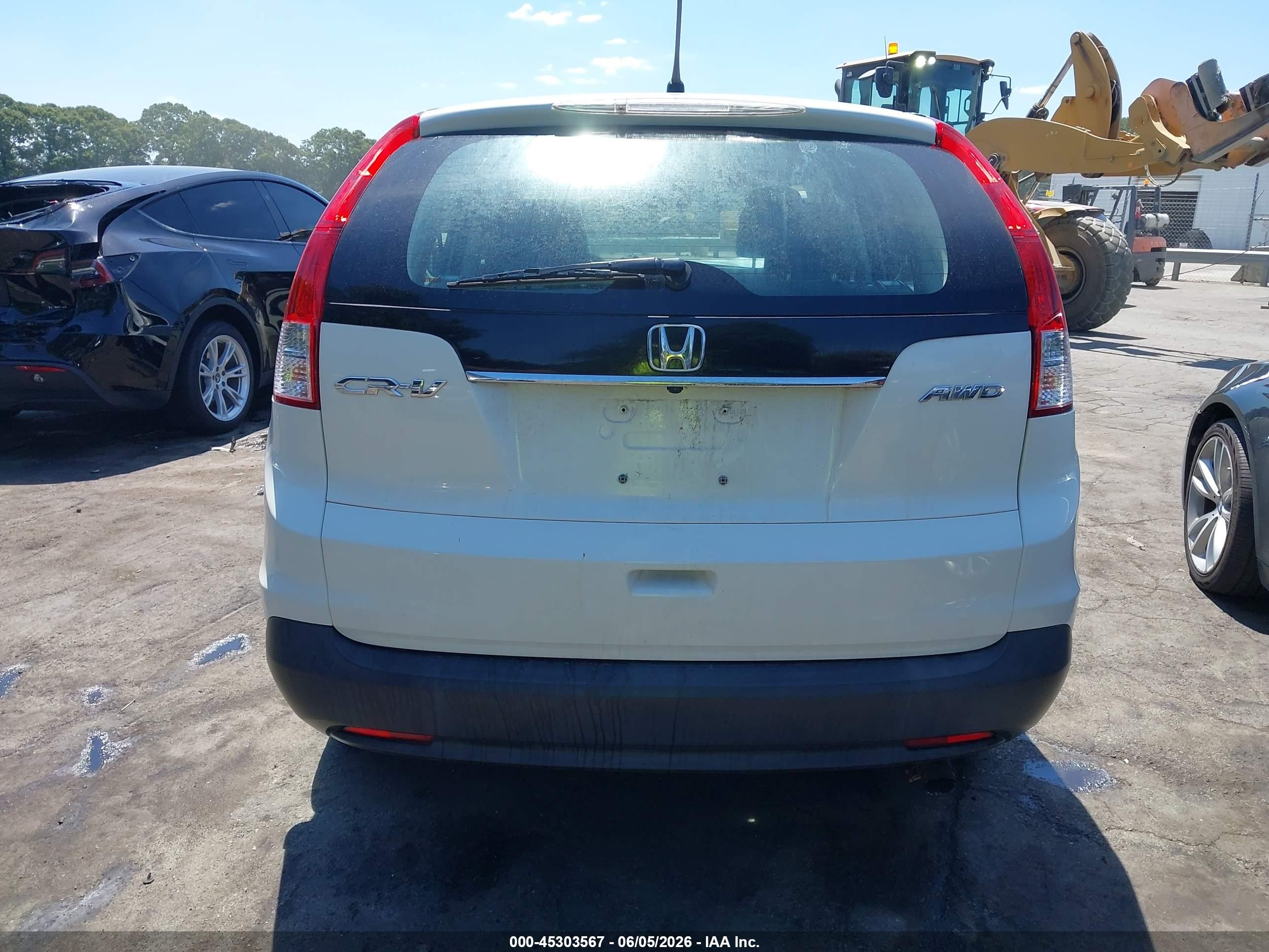 2013 Honda Cr-v Lx White vin: 5J6RM4H35DL046553