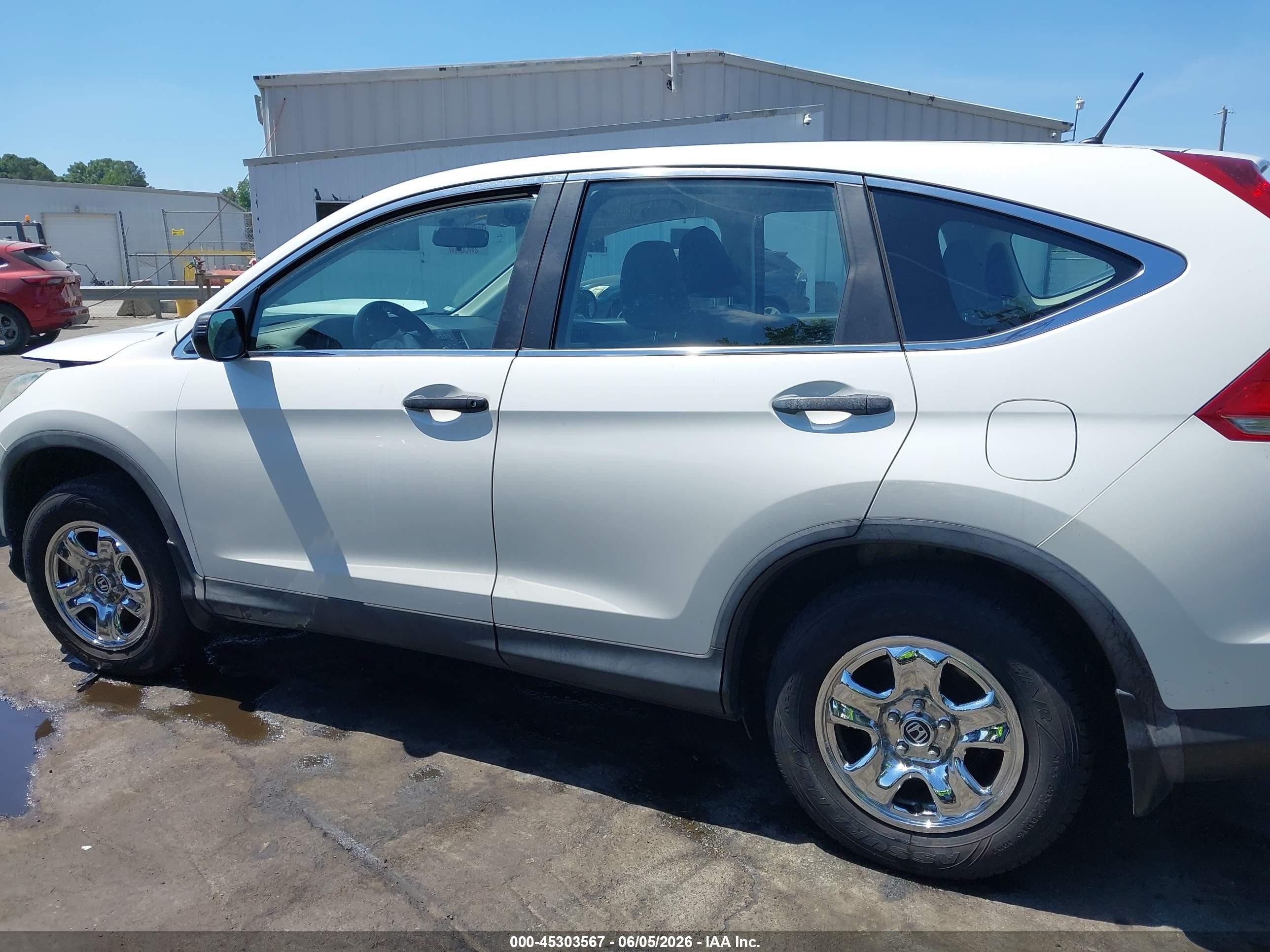 2013 Honda Cr-v Lx White vin: 5J6RM4H35DL046553