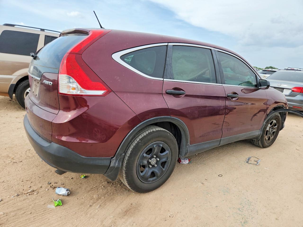 2013 Honda Cr-v Lx Maroon vin: 5J6RM4H35DL053132