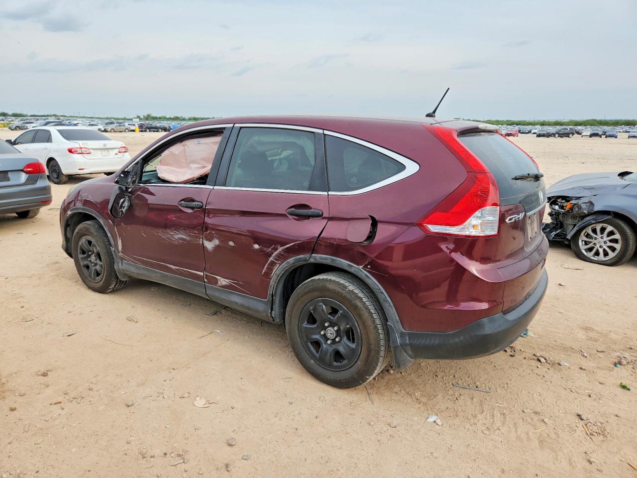 2013 Honda Cr-v Lx Maroon vin: 5J6RM4H35DL053132