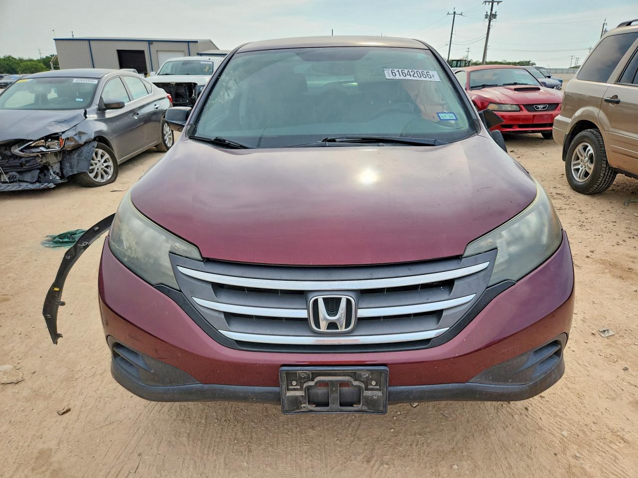 2013 Honda Cr-v Lx Maroon vin: 5J6RM4H35DL053132