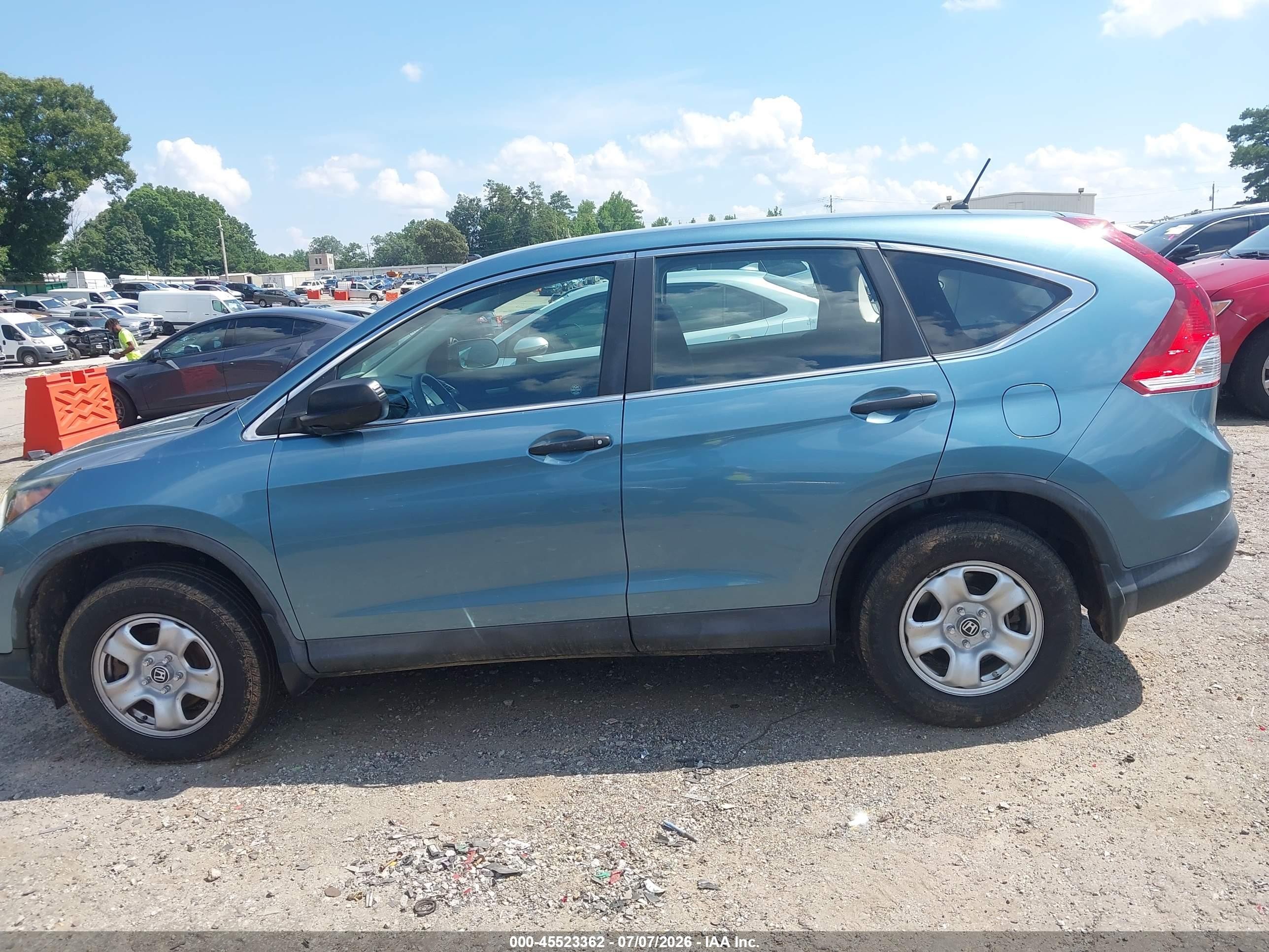 2013 Honda Cr-v Lx Turquoise vin: 5J6RM4H35DL055124