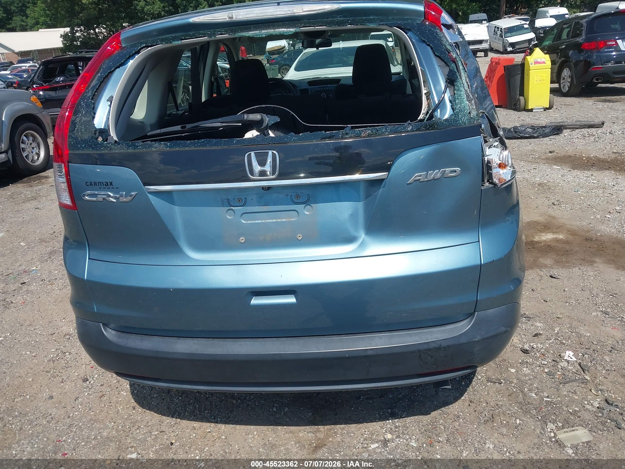 2013 Honda Cr-v Lx Turquoise vin: 5J6RM4H35DL055124