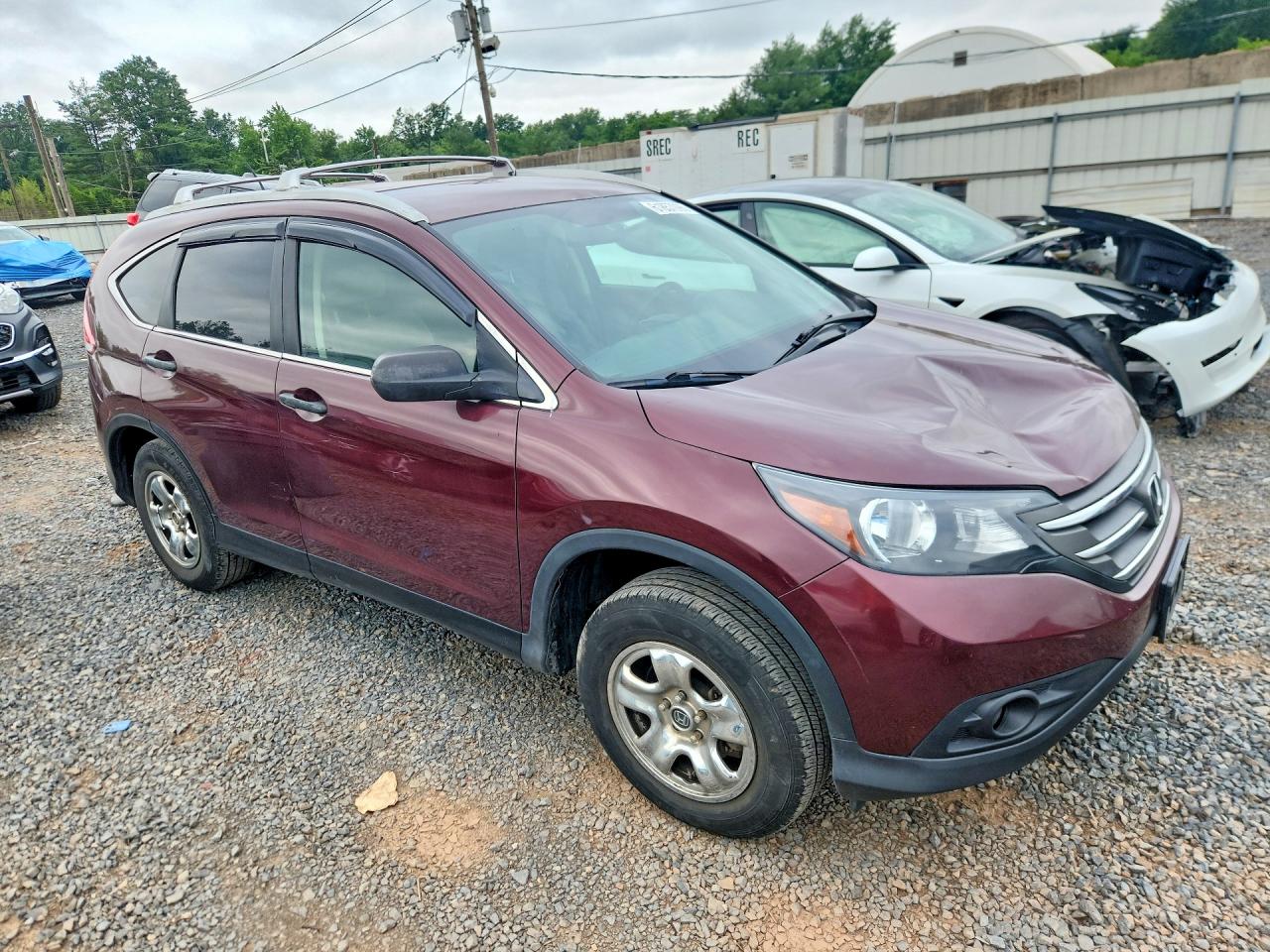 2013 Honda Cr-v Lx Maroon vin: 5J6RM4H35DL058749