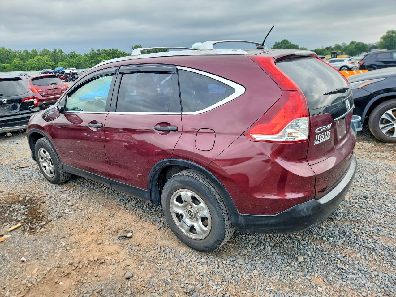 2013 Honda Cr-v Lx Maroon vin: 5J6RM4H35DL058749