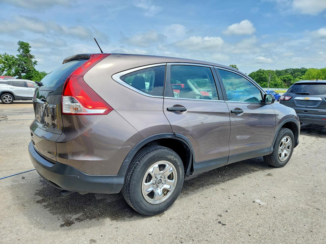 2013 Honda Cr-v Lx Gray vin: 5J6RM4H35DL075289