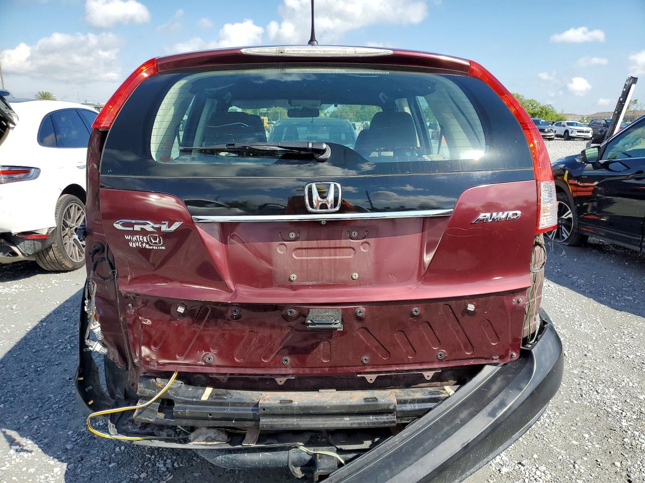2013 Honda Cr-v Lx Темно-бордовый vin: 5J6RM4H35DL078354