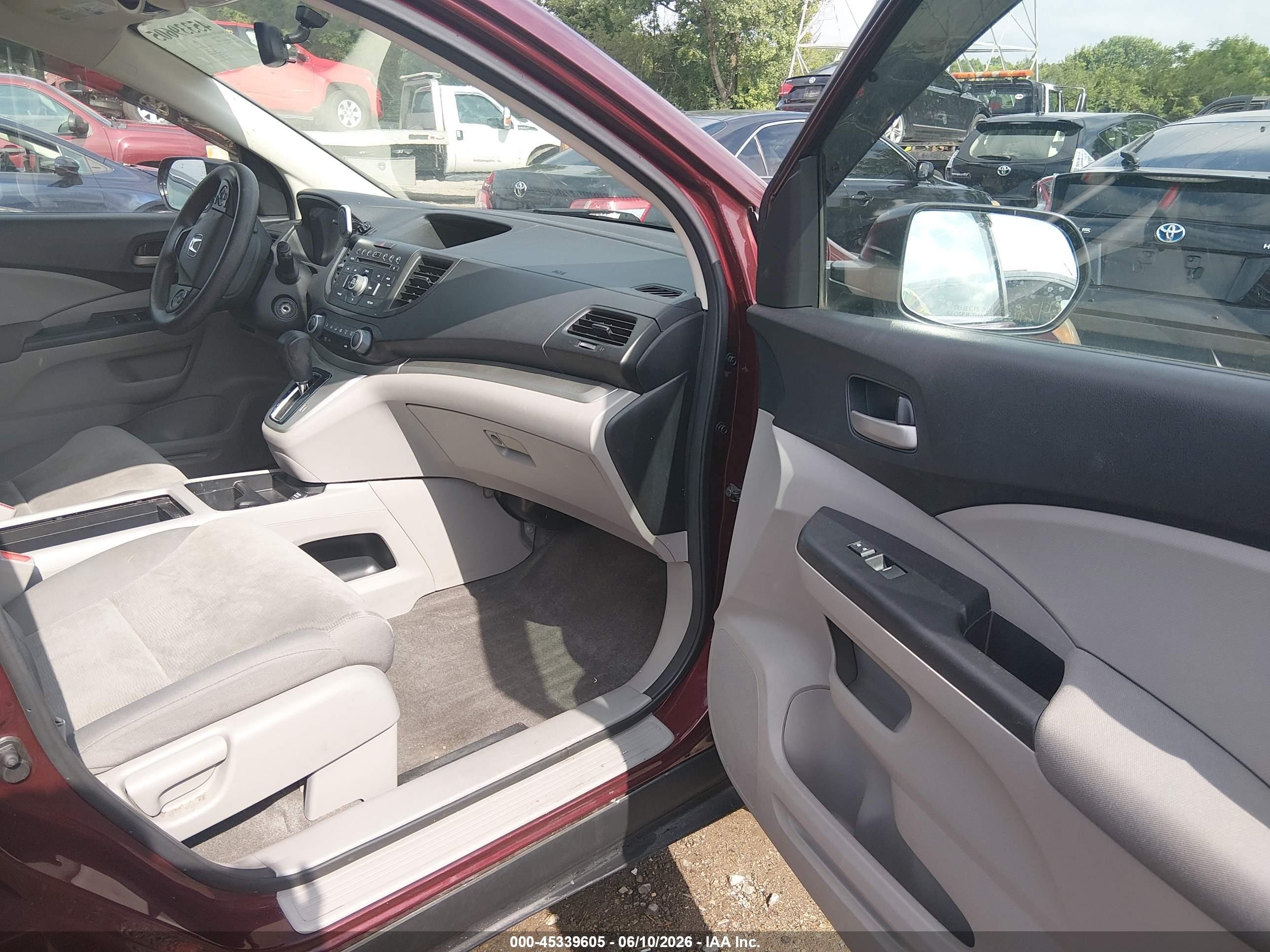 2013 Honda Cr-v Lx Maroon vin: 5J6RM4H35DL085742
