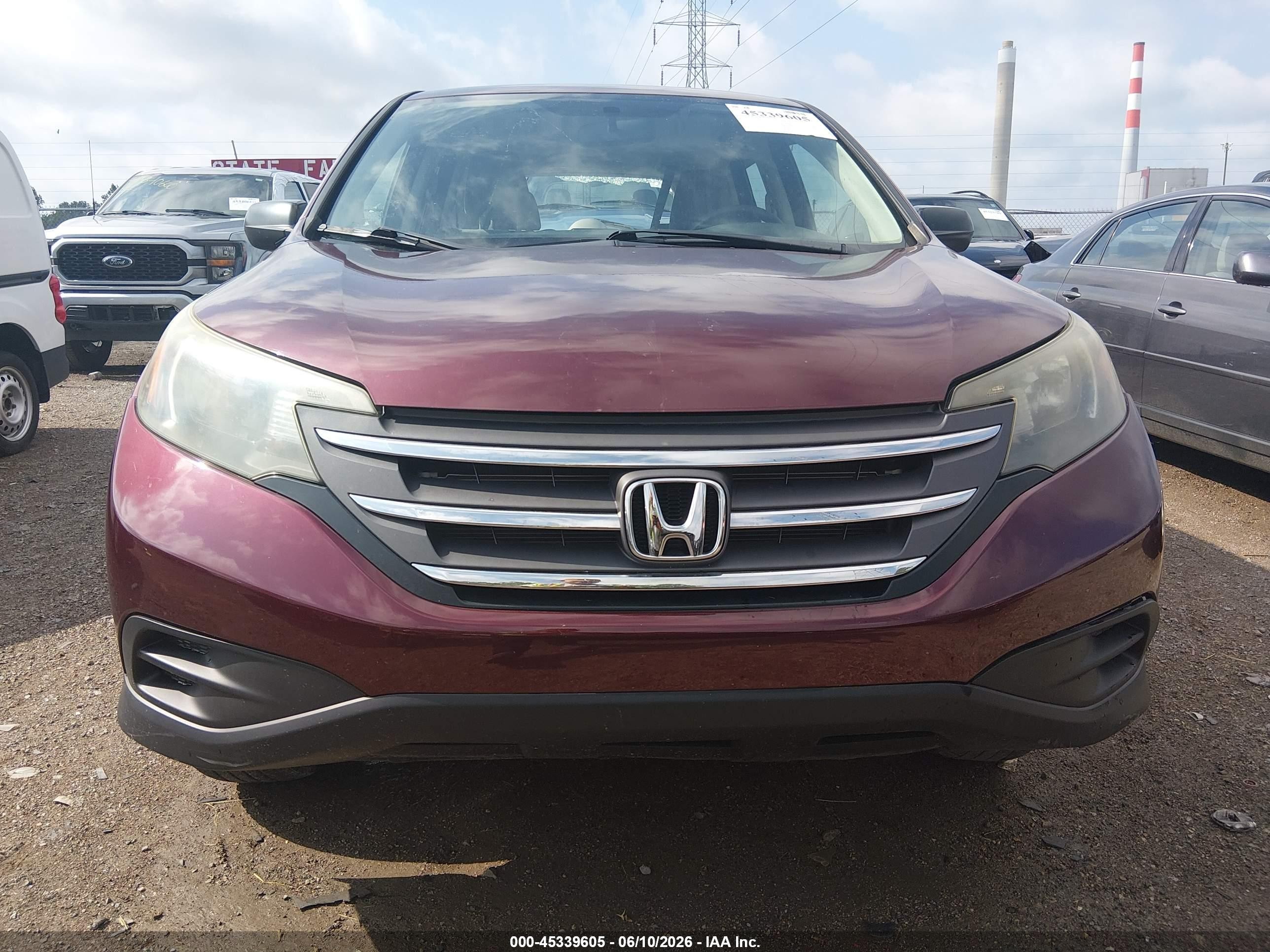 2013 Honda Cr-v Lx Maroon vin: 5J6RM4H35DL085742