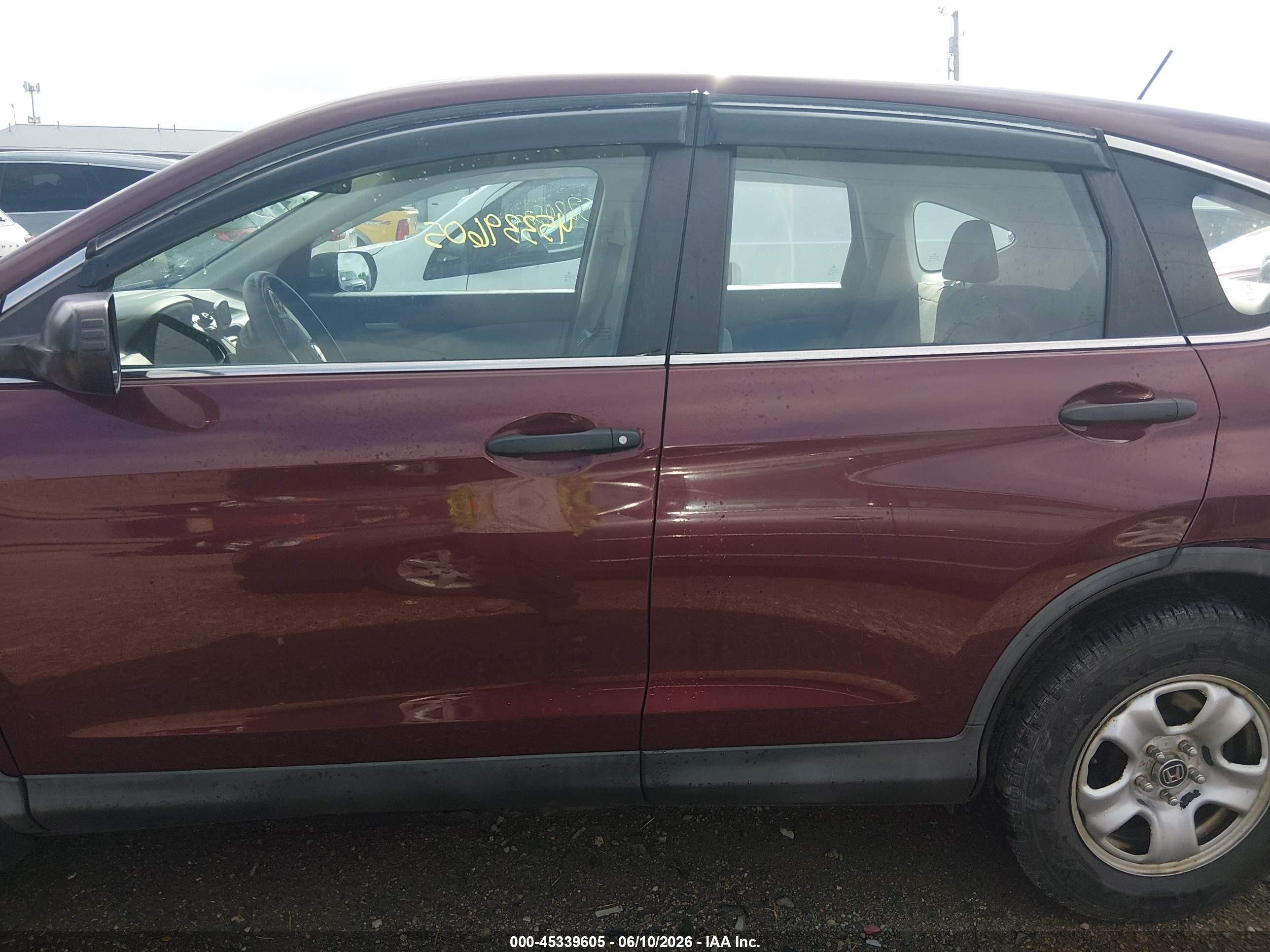 2013 Honda Cr-v Lx Maroon vin: 5J6RM4H35DL085742