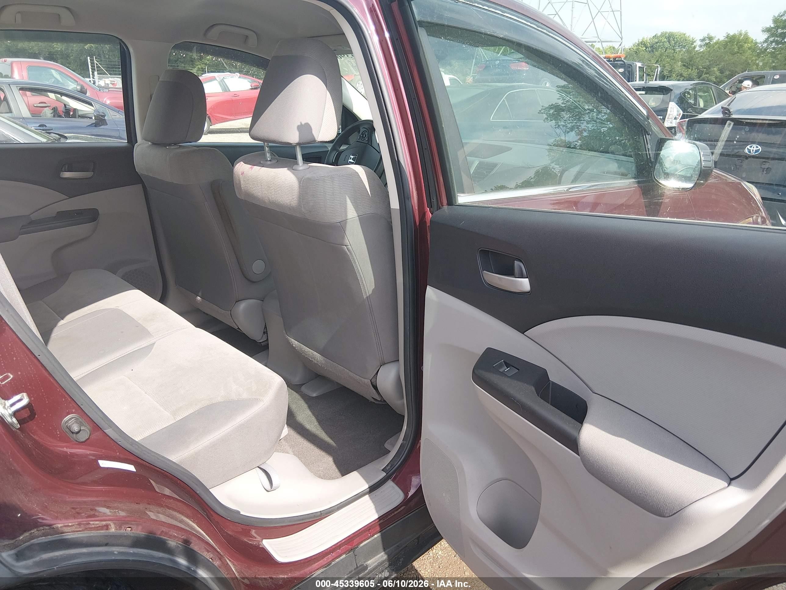 2013 Honda Cr-v Lx Maroon vin: 5J6RM4H35DL085742