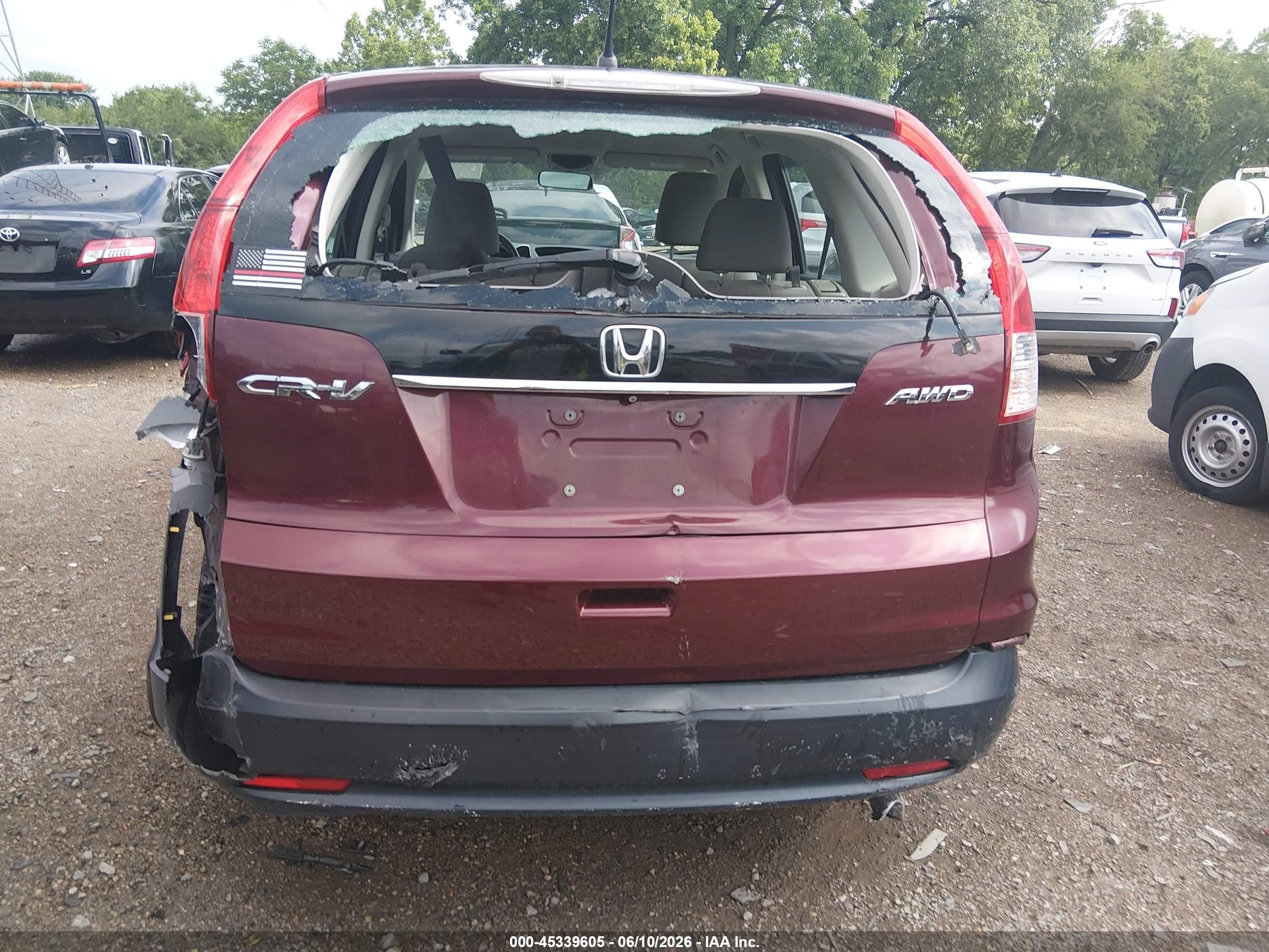 2013 Honda Cr-v Lx Maroon vin: 5J6RM4H35DL085742